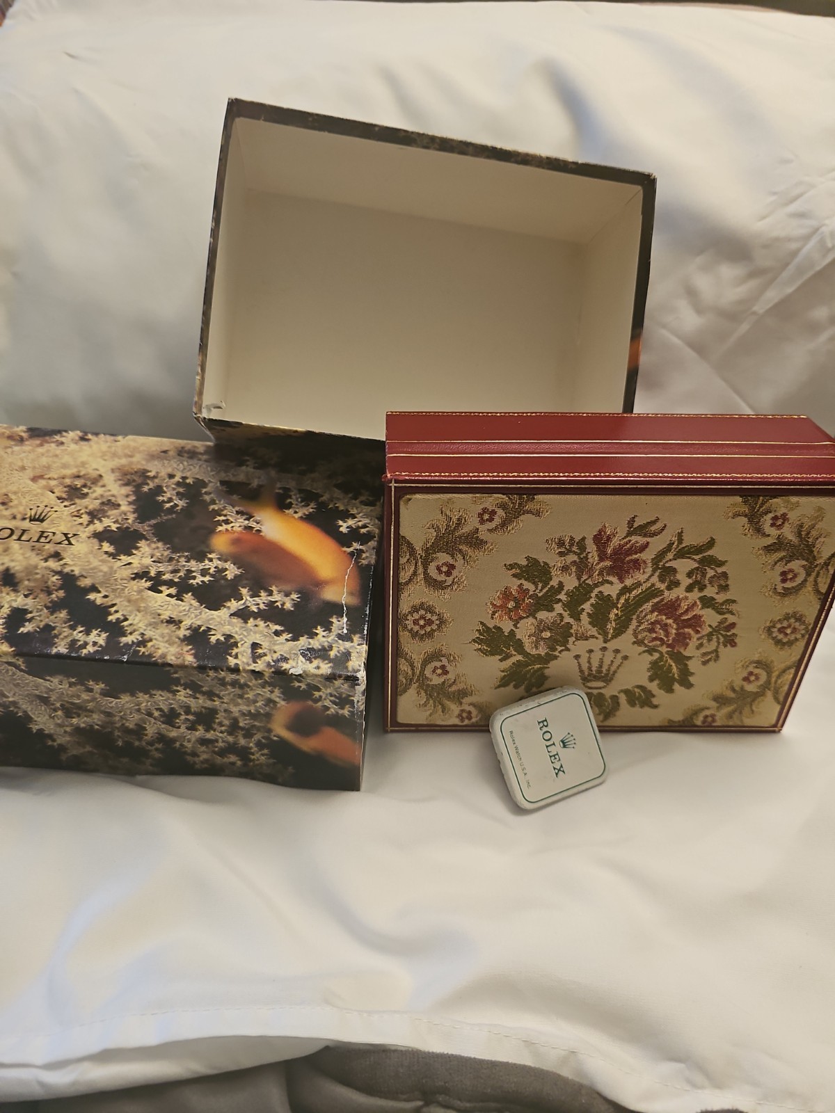 ROLEX Ladies Pres Presentation box+1 Parts Tin Box+Card Board Box