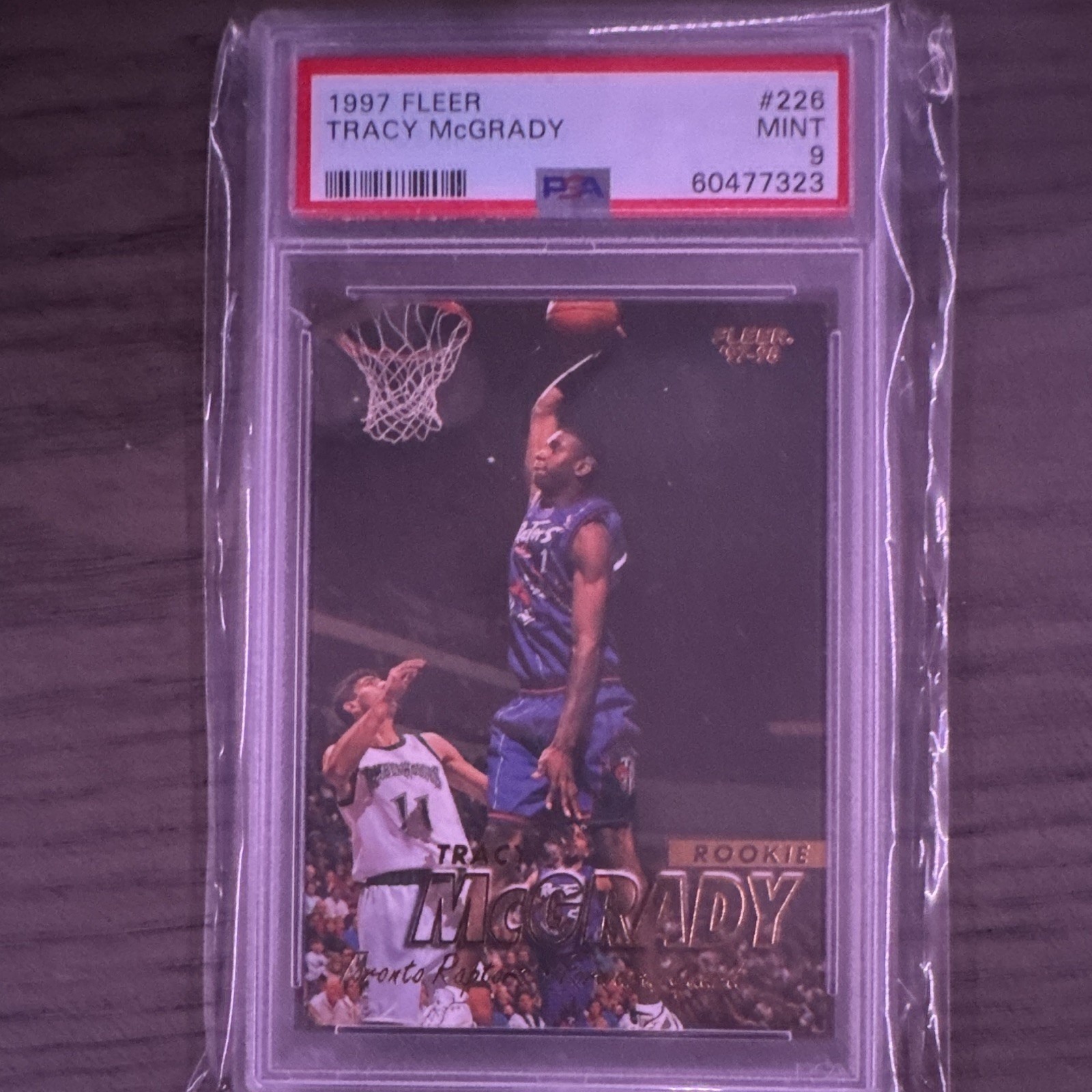 Fleer 1997 Fleer Tracy McGrady #226 RC Rookie Basketball Card PSA 9 Raptors Fleer 1997 Fleer Tracy McGrady #226 RC Rookie Basketball Card PSA 9 Raptors