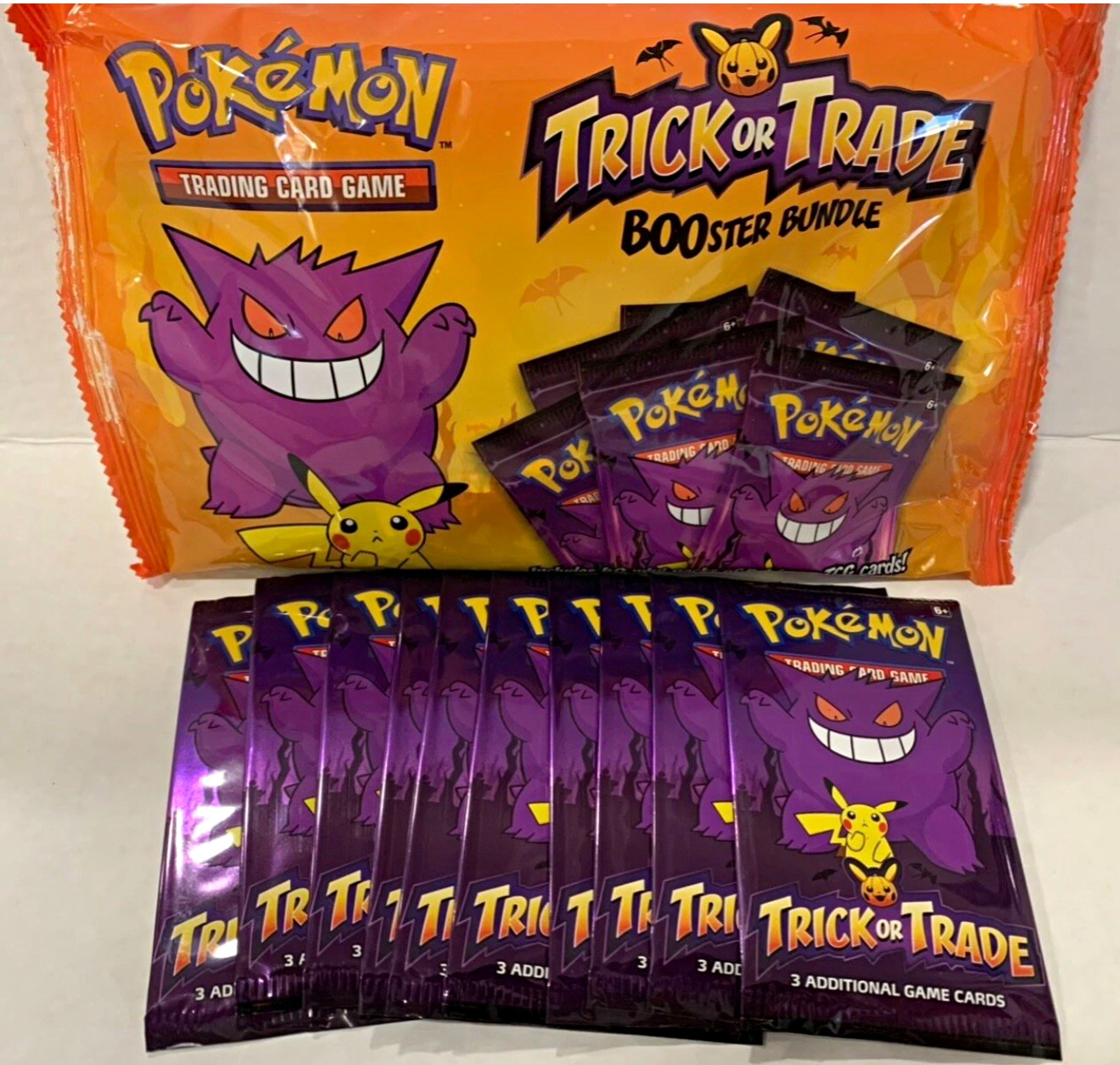 Pokémon Pokémon TCG Trick or Trade BOOster Bundle Booster Pack 10ct 3 Cards EA Pokémon Pokémon TCG Trick or Trade BOOster Bundle Booster Pack 10ct 3 Cards EA
