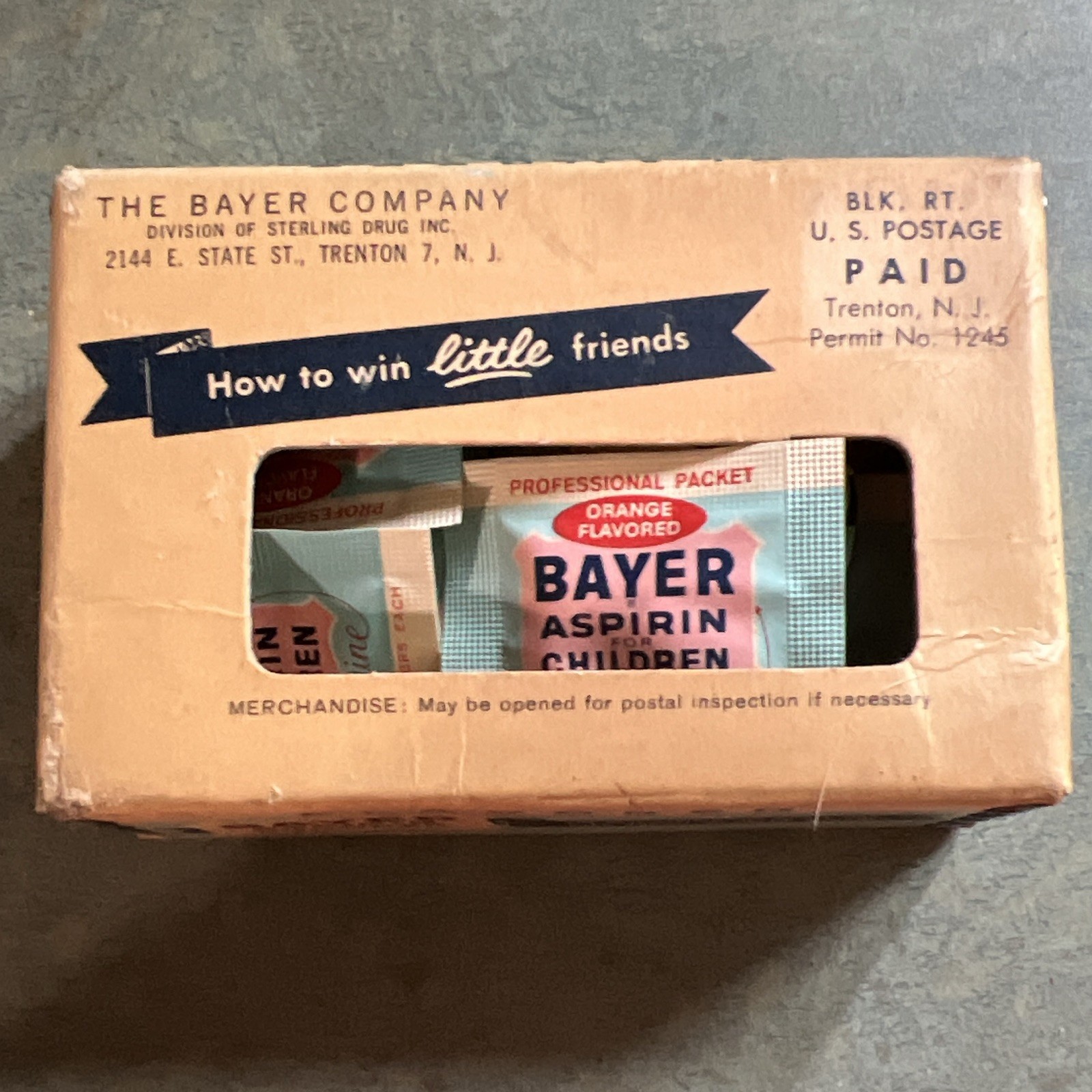 Vintage Bayer Childrens Aspirin Flavored Tablets FILLED BOX Vintage Bayer Childrens Aspirin Flavored Tablets FILLED BOX