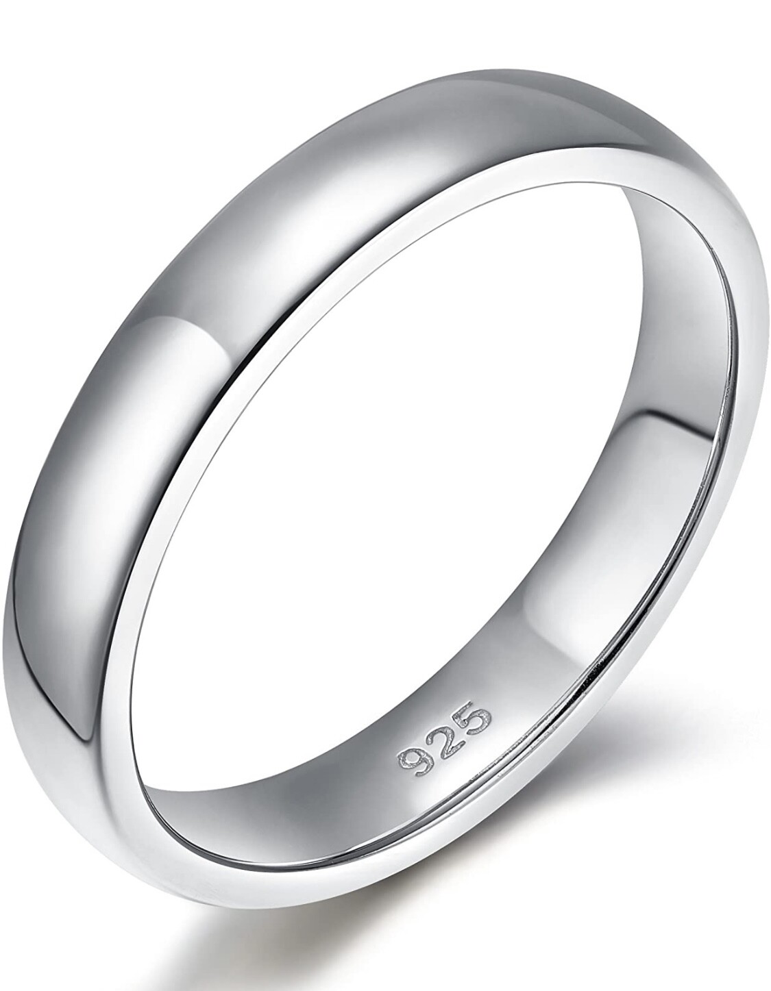 Solid .925 Sterling Silver Wedding Band Ring For Men And Women Multiple Sizes Solid .925 Sterling Silver Wedding Band Ring For Men And Women Multiple Sizes