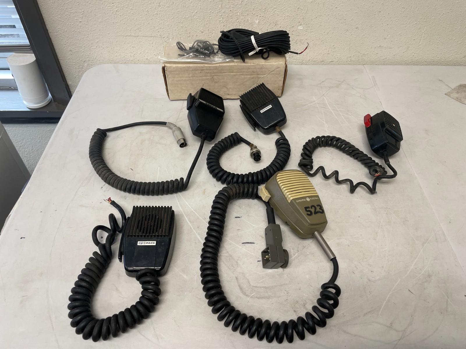 Vintage General Electric 523 Olive Green Ham Radio Microphone Lot Vintage General Electric 523 Olive Green Ham Radio Microphone Lot