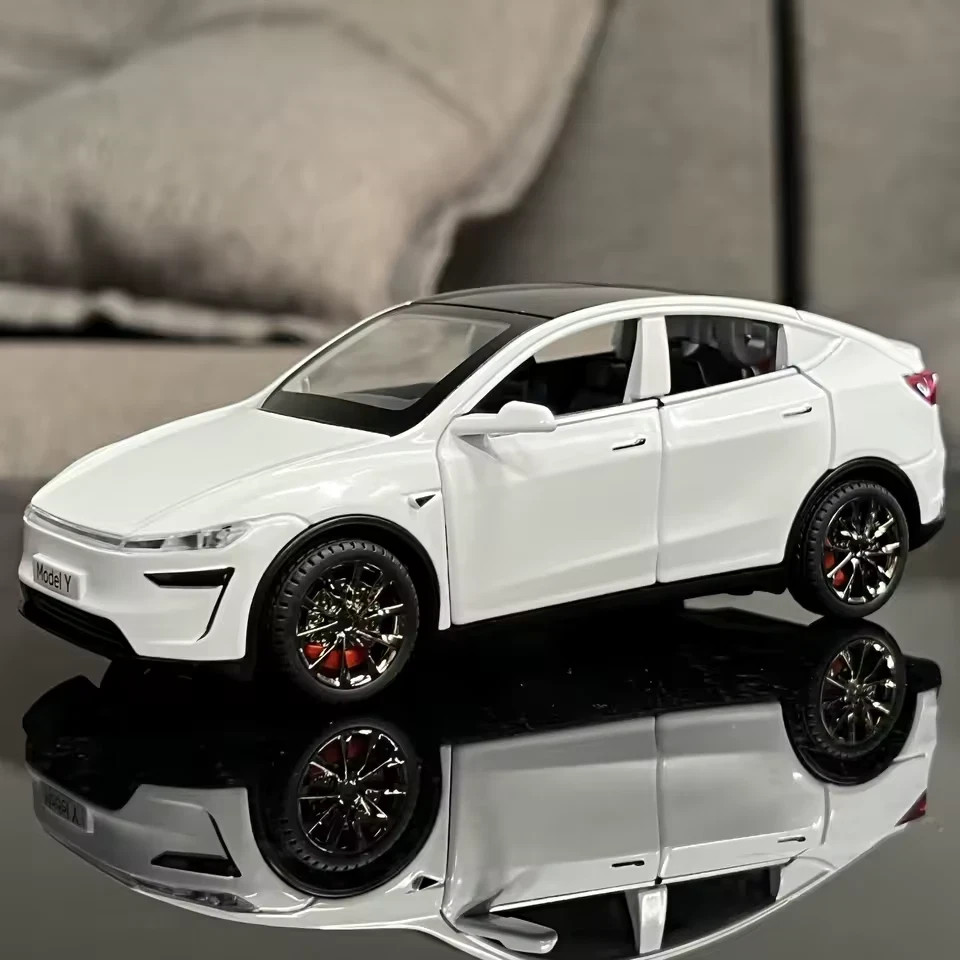 1:32 Tesla Model Y Diecast Car – Alloy Electric SUV w/ Sound Light Pull-Back Toy 1:32 Tesla Model Y Diecast Car – Alloy Electric SUV w/ Sound Light Pull-Back Toy