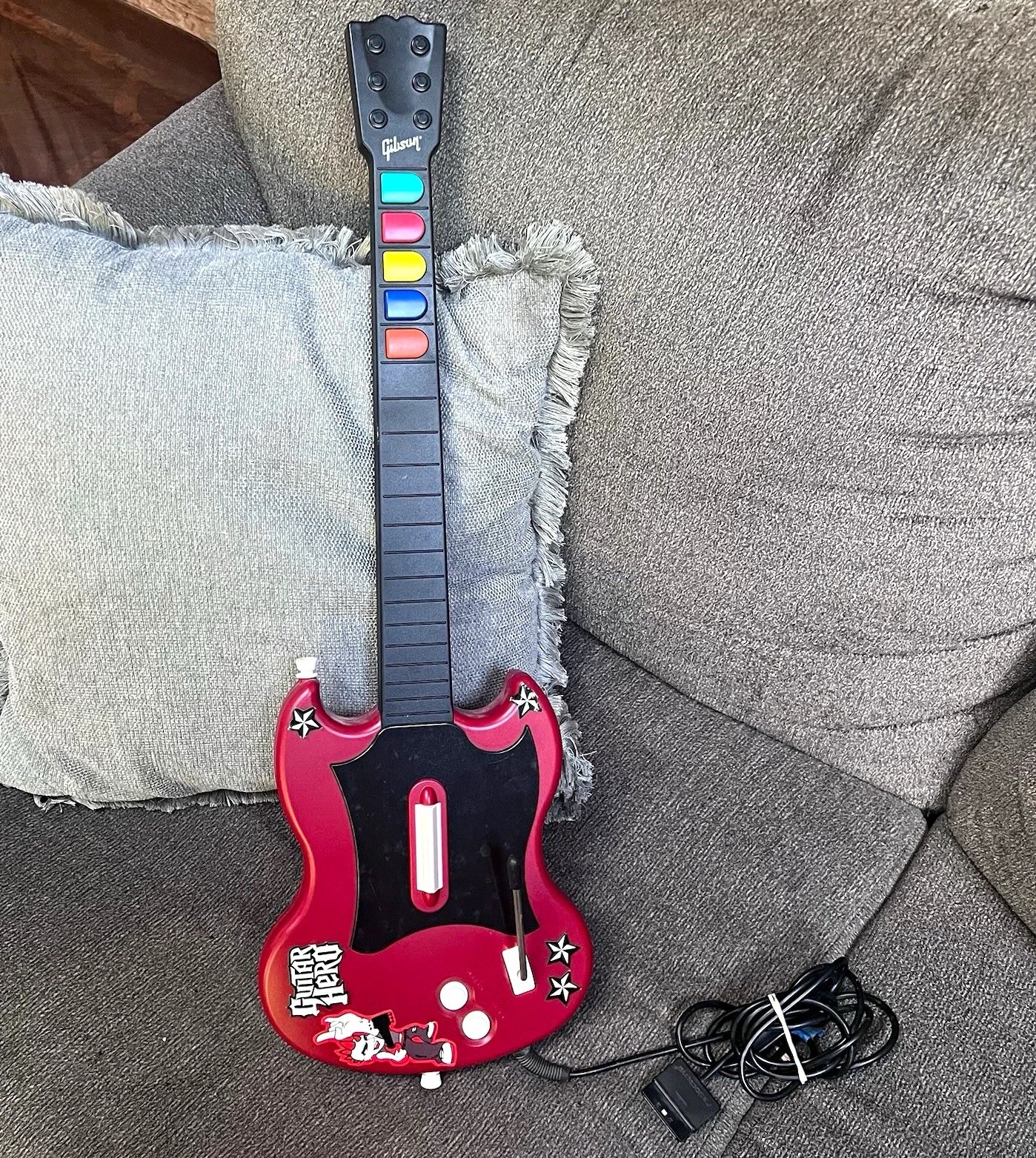 Guitar Hero RedOctane SG Wired Controller PS2 PlayStation 2 Gibson Cherry PSLGH 