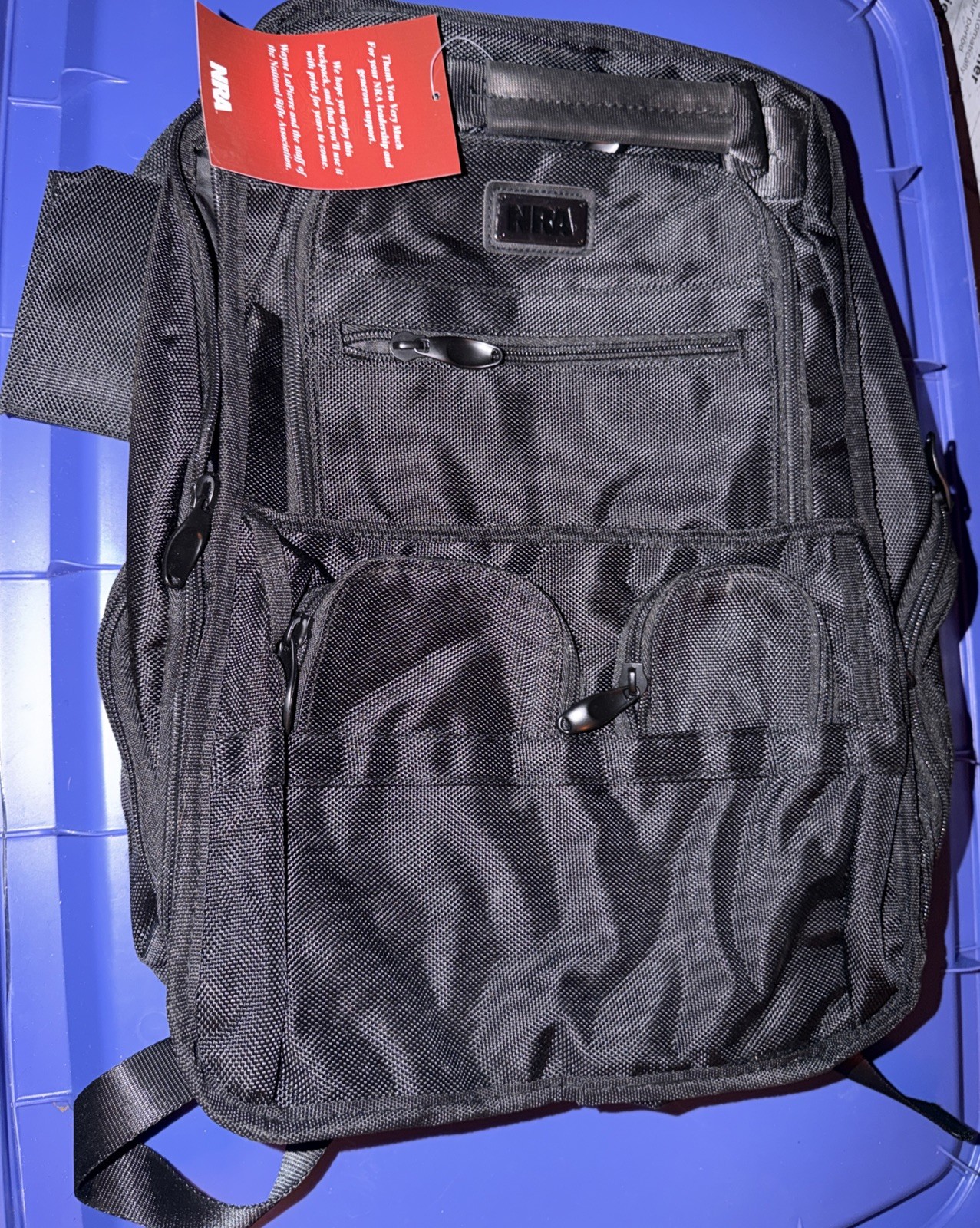 New with Tags NWT NRA National Rifle Association Tactical Backpack Black New with Tags NWT NRA National Rifle Association Tactical Backpack Black