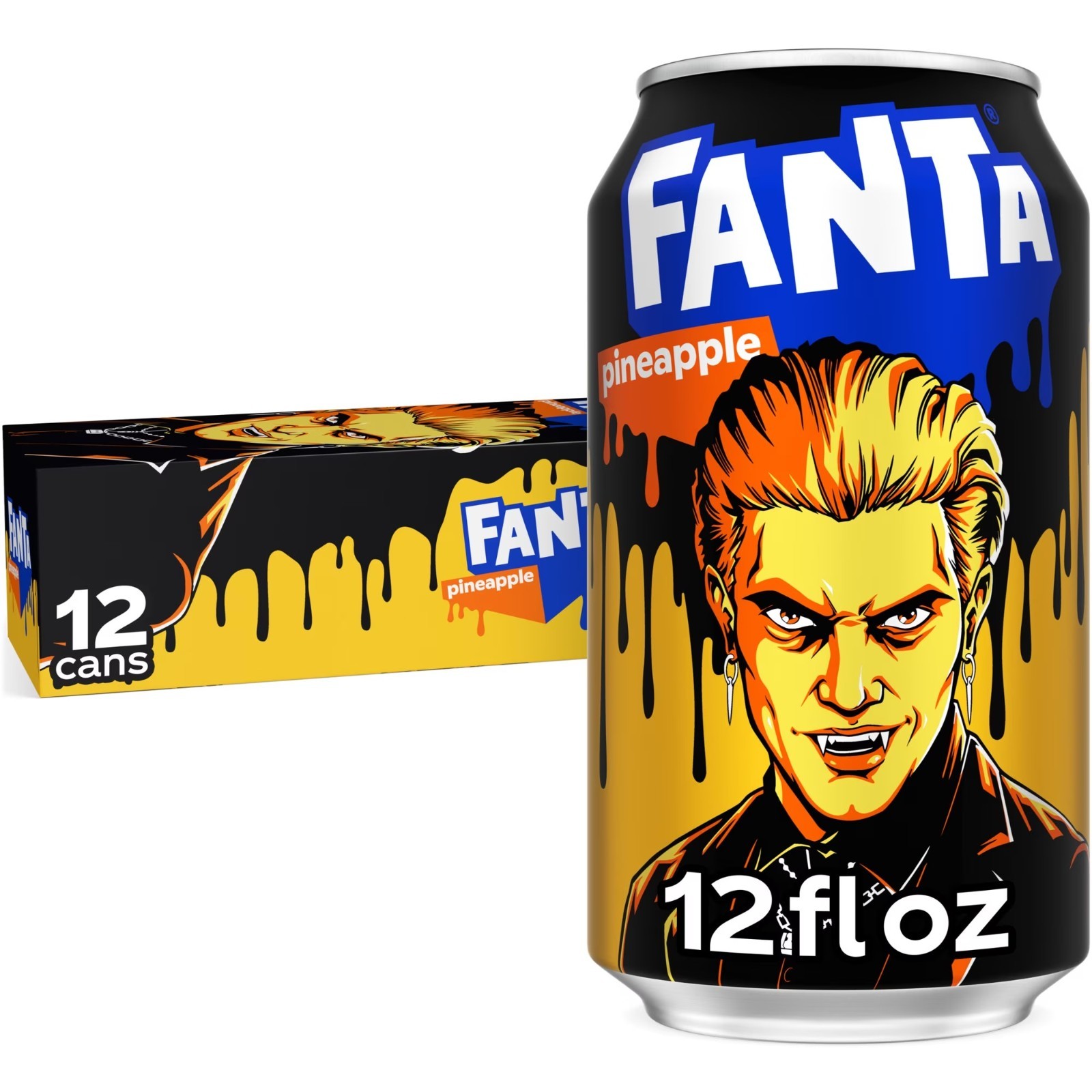 Fanta Pineapple Soda Pop Fridge Pack Cans, 12 fl oz, 12 Pack Fanta Pineapple Soda Pop Fridge Pack Cans, 12 fl oz, 12 Pack