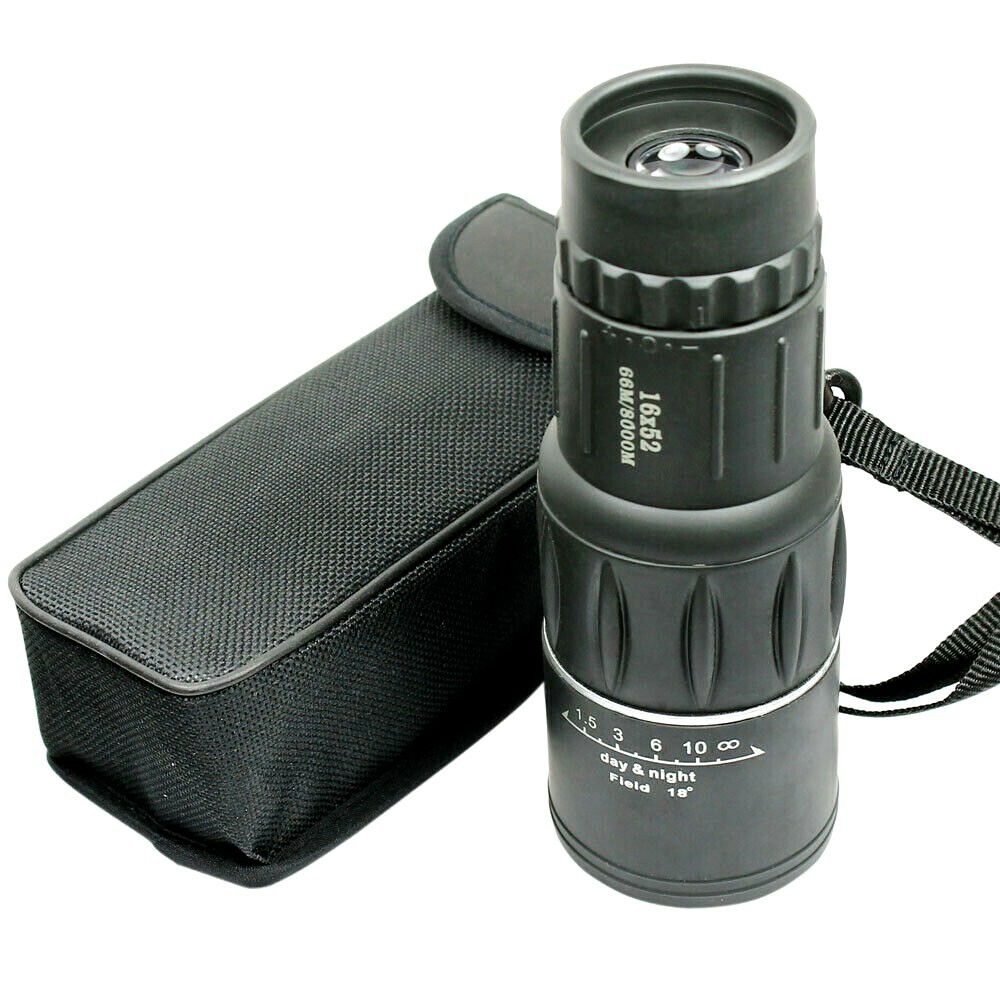 16X52 Dual Focus Monocular Rubber Armored Super Clear Hunting / Camping Scope