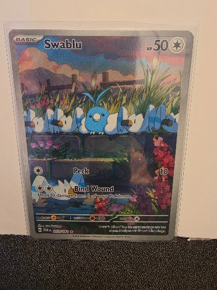 Pokemon TCG Swablu 213/182 SV04 Paradox Rift Reverse Holo