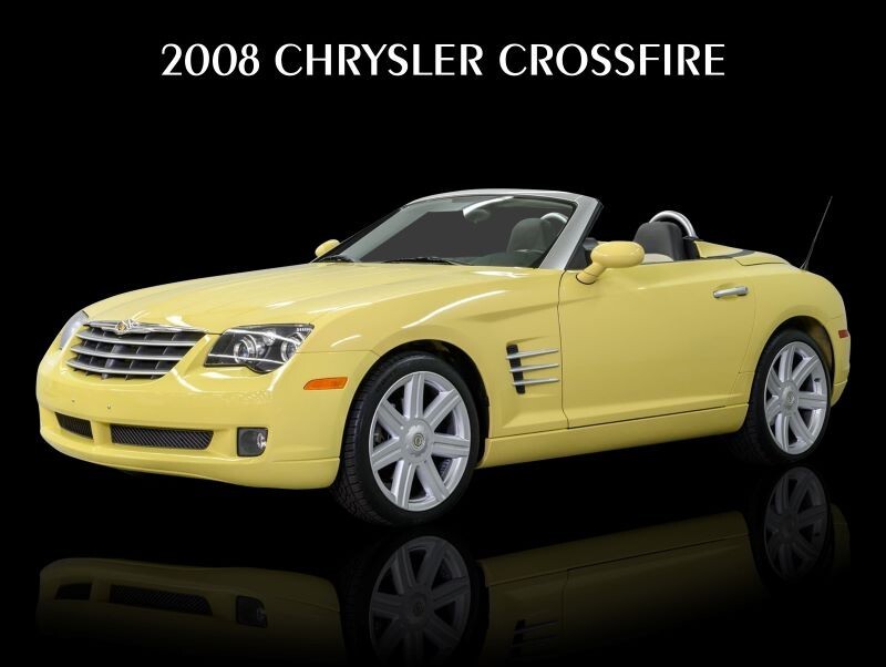 2008 Chrysler Crossfire in Yellow Metal Sign: 12x16\