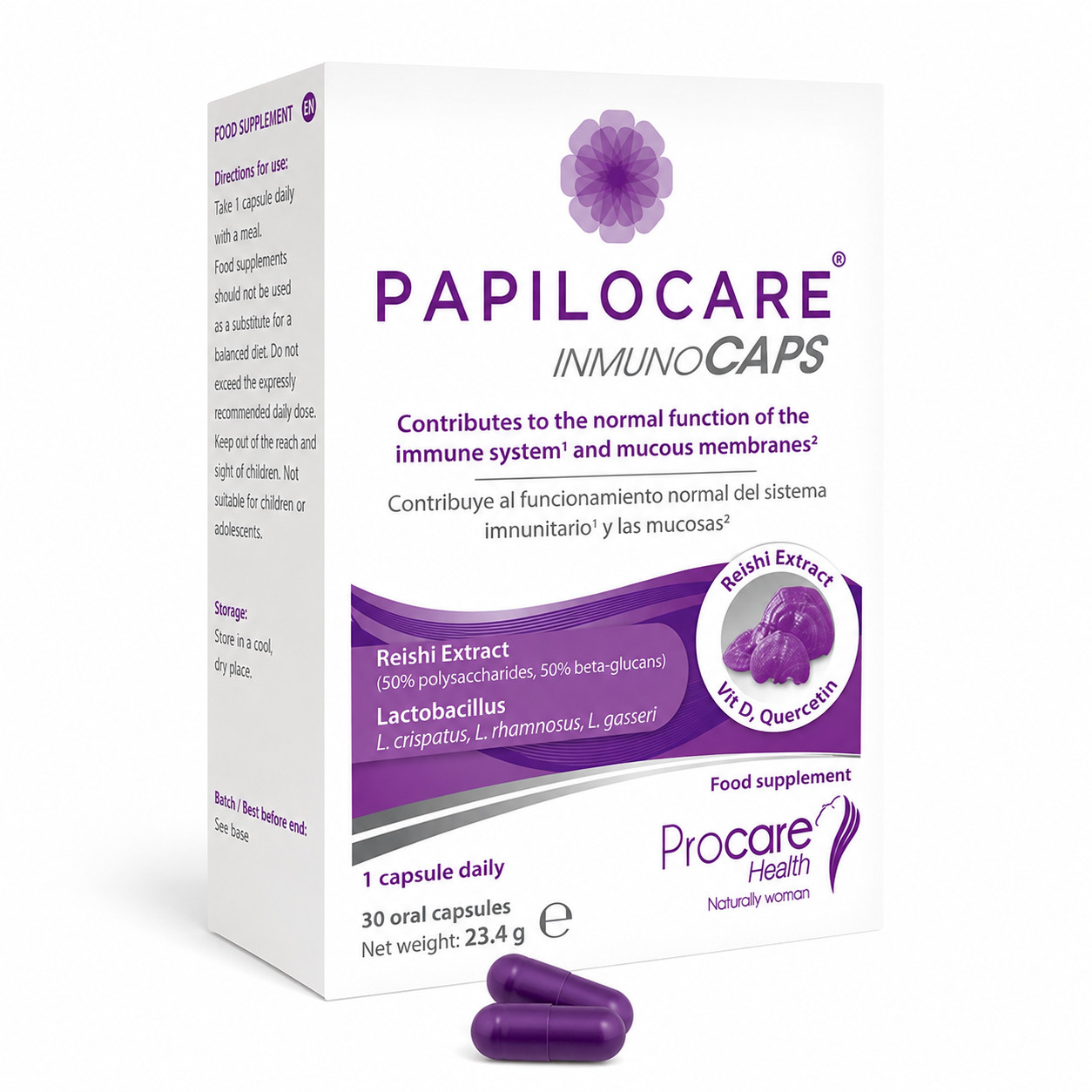 PAPILOCARE INMUNOCAPS – Immune & Mucosal Support Capsules - HPV Prevention
