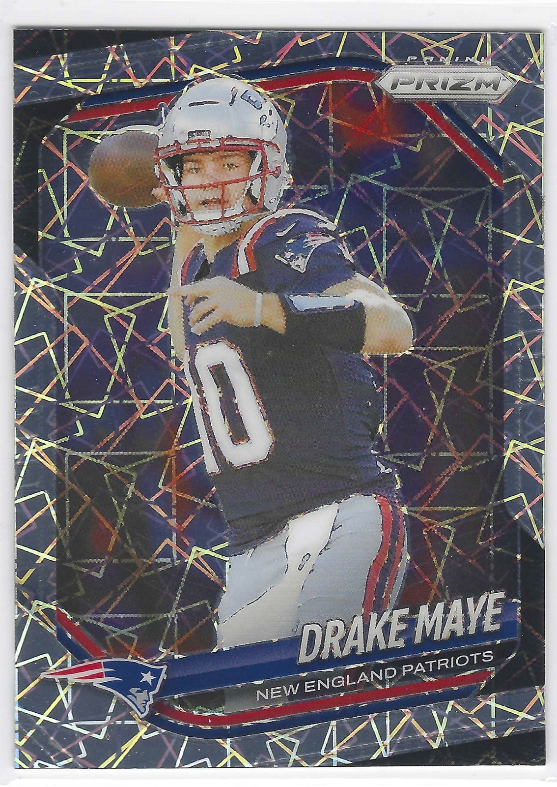 Drake Maye 2025 Panini Prizm - #165 Silver Lazer Drake Maye 2025 Panini Prizm - #165 Silver Lazer