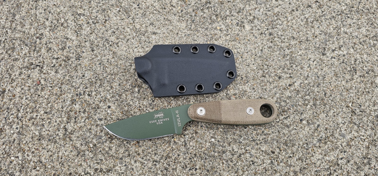 Esee IZULA 1 kydex sheath, PANCAKE (BK) Paracord KNIFE NOT INCLUDED