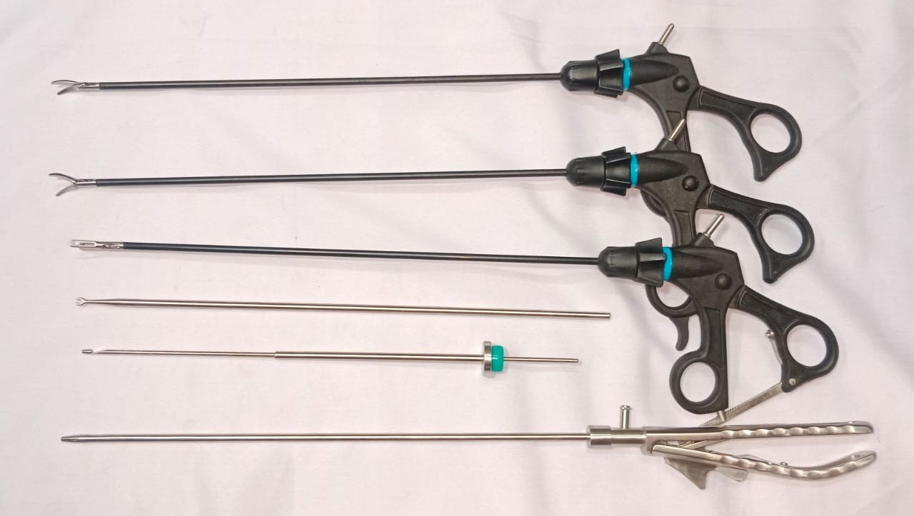 Laparoscopic Laparoscopy Grasper Needle Holder Training Instruments Set 6pc 5mm