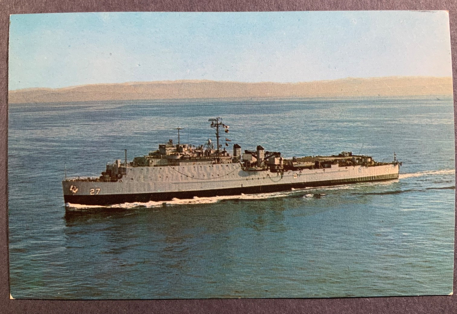 Military Ship postcard USN Navy USS Whetstone LSD-27 dock landing ship chrome Military Ship postcard USN Navy USS Whetstone LSD-27 dock landing ship chrome