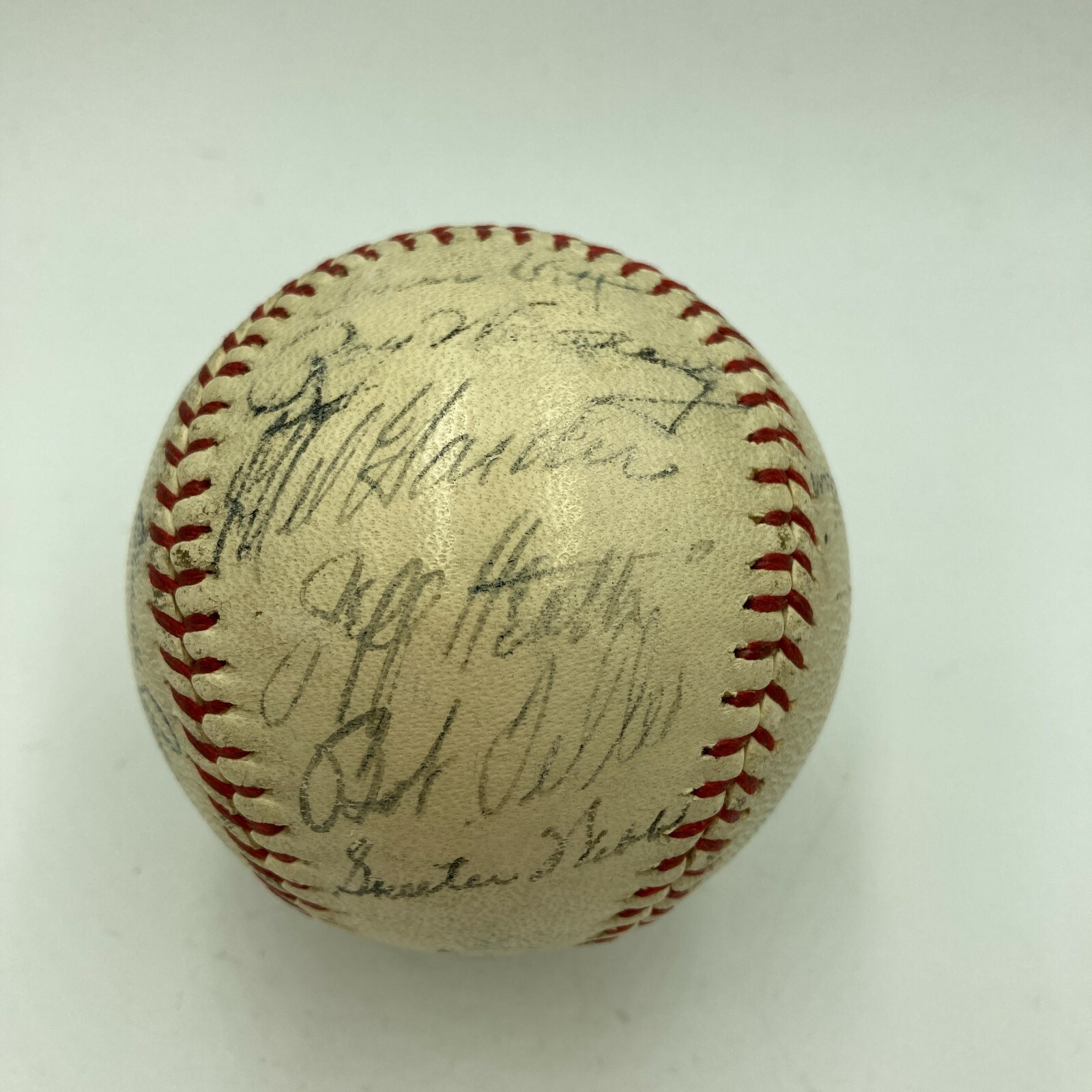 Rare 1936 Cleveland Indians Team Signed Baseball Bob Feller Rookie JSA COA Rare 1936 Cleveland Indians Team Signed Baseball Bob Feller Rookie JSA COA