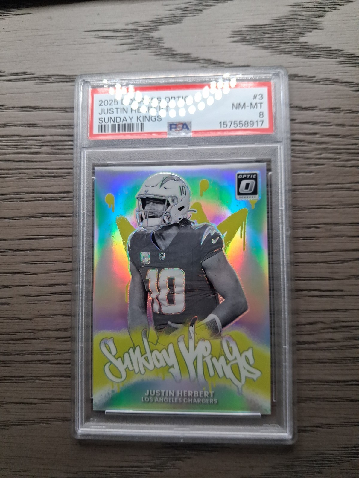 2025 Panini Donruss Optic - Sunday Kings Justin Herbert #3 2025 Panini Donruss Optic - Sunday Kings Justin Herbert #3