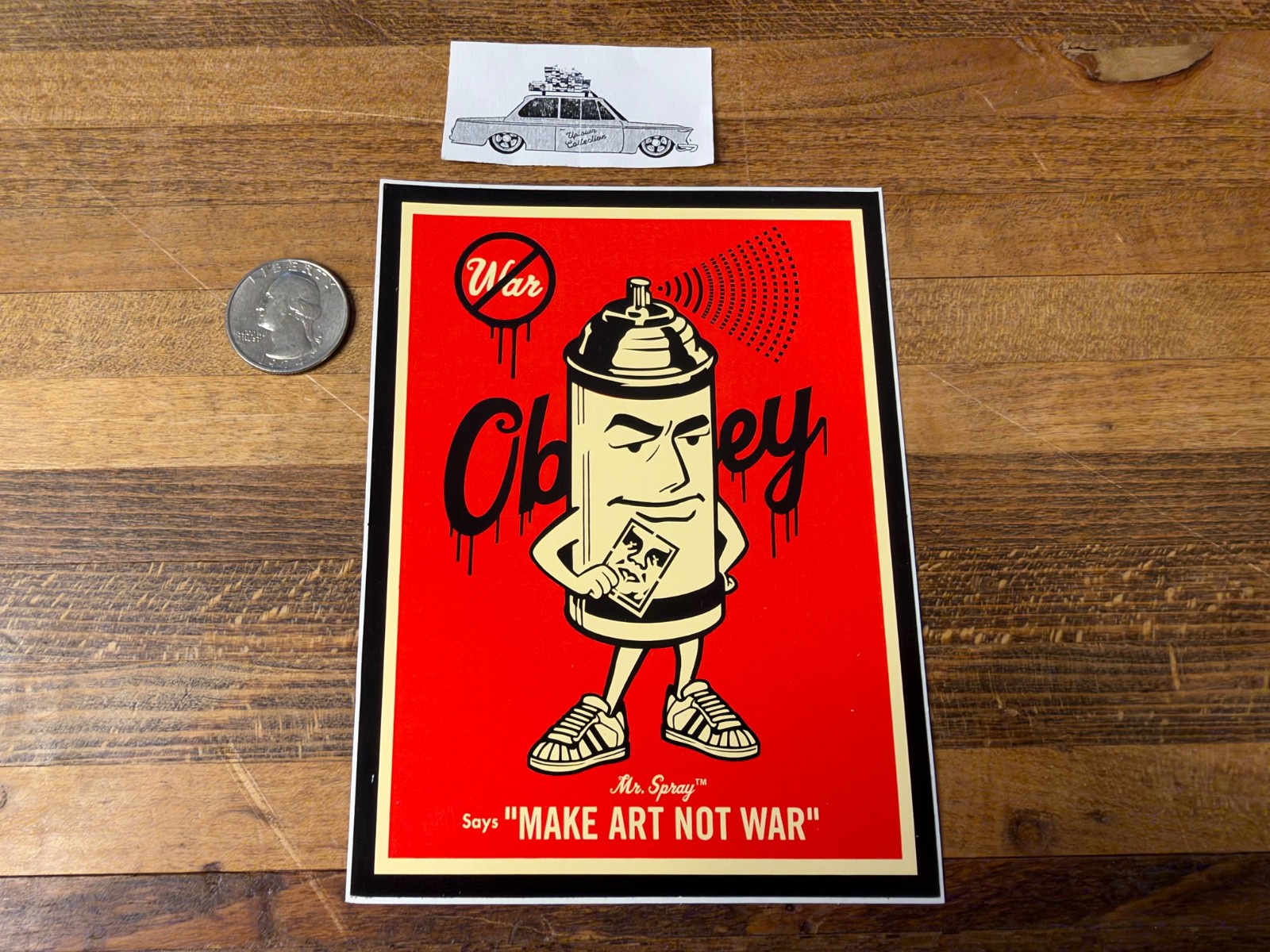 Vintage Shepard Fairey  Obey Mr. Spraycan Paint Can  Sticker Slap Graffiti Rare