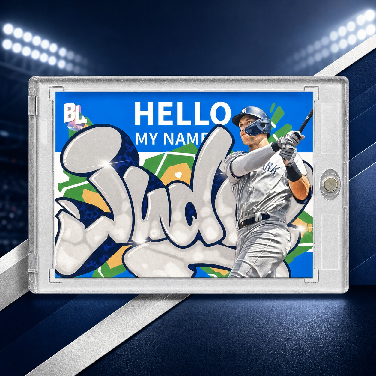 Aaron Judge Rare Graffiti Name Plate Topps Yankees MVP Mint Investment Card MLB