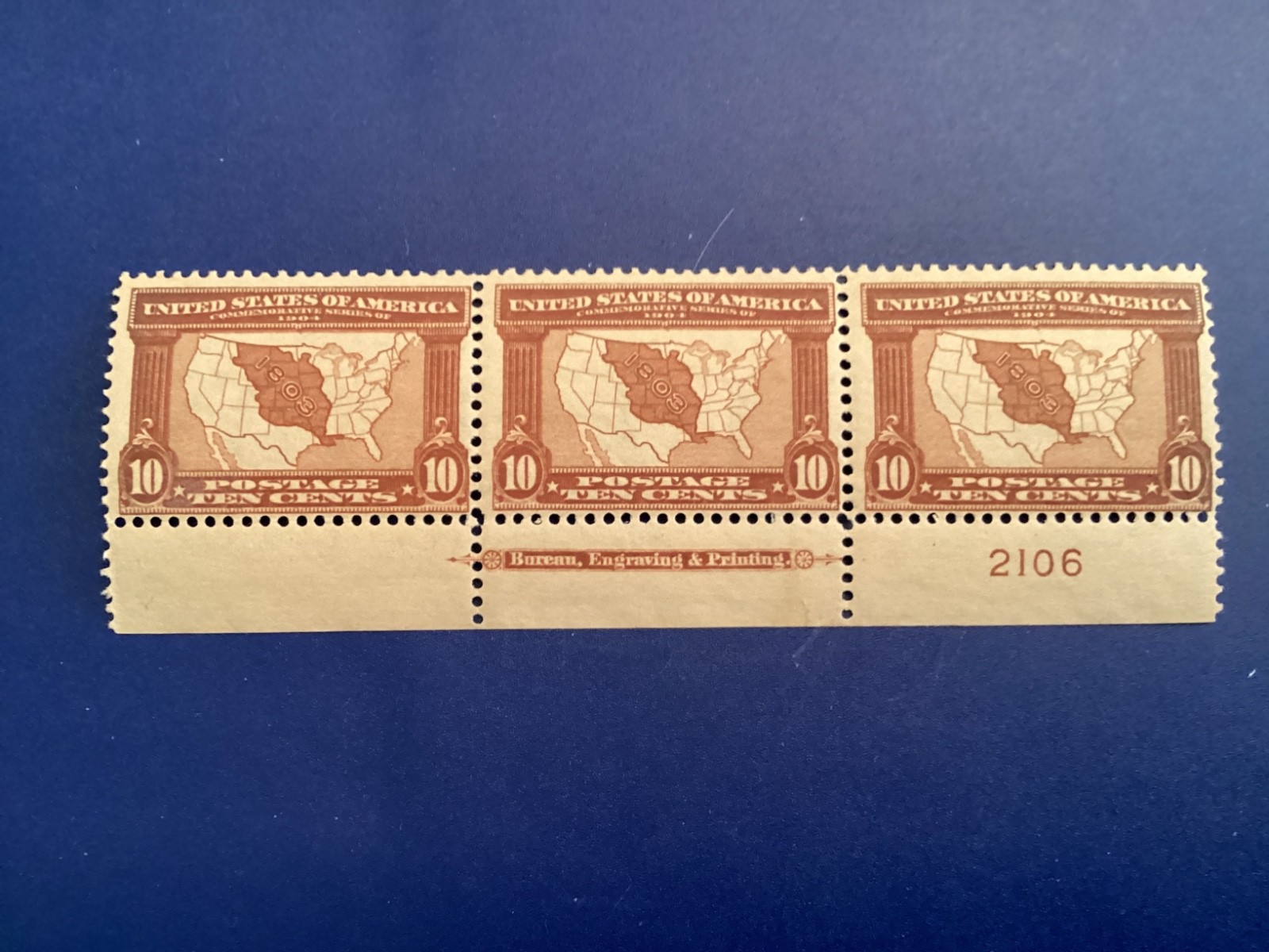 ICOLLECTZONE US 327 Plate # Strip of three VF NH premium CV $1400 (C000-504) ICOLLECTZONE US 327 Plate # Strip of three VF NH premium CV $1400 (C000-504)