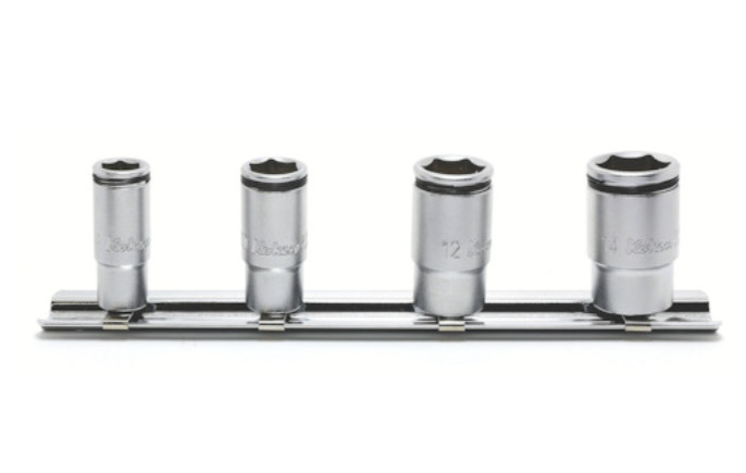 KOKEN 1/4sq Nat Grip Socket Set  RS2350X/4 8~14mm 4-pc Set Semi Deep Type Japan