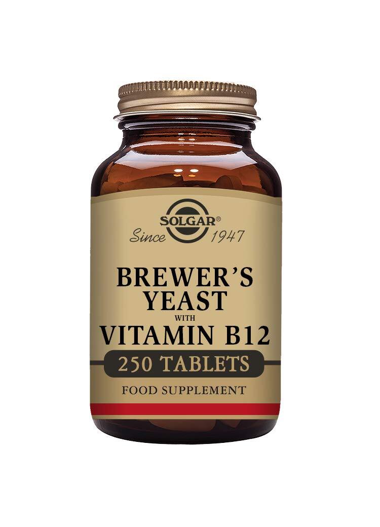 Solgar Brewer\'s Yeast Tablets 250 Count with Vitamin B12 Vegan Non GMO Solgar Brewer\'s Yeast Tablets 250 Count with Vitamin B12 Vegan Non GMO