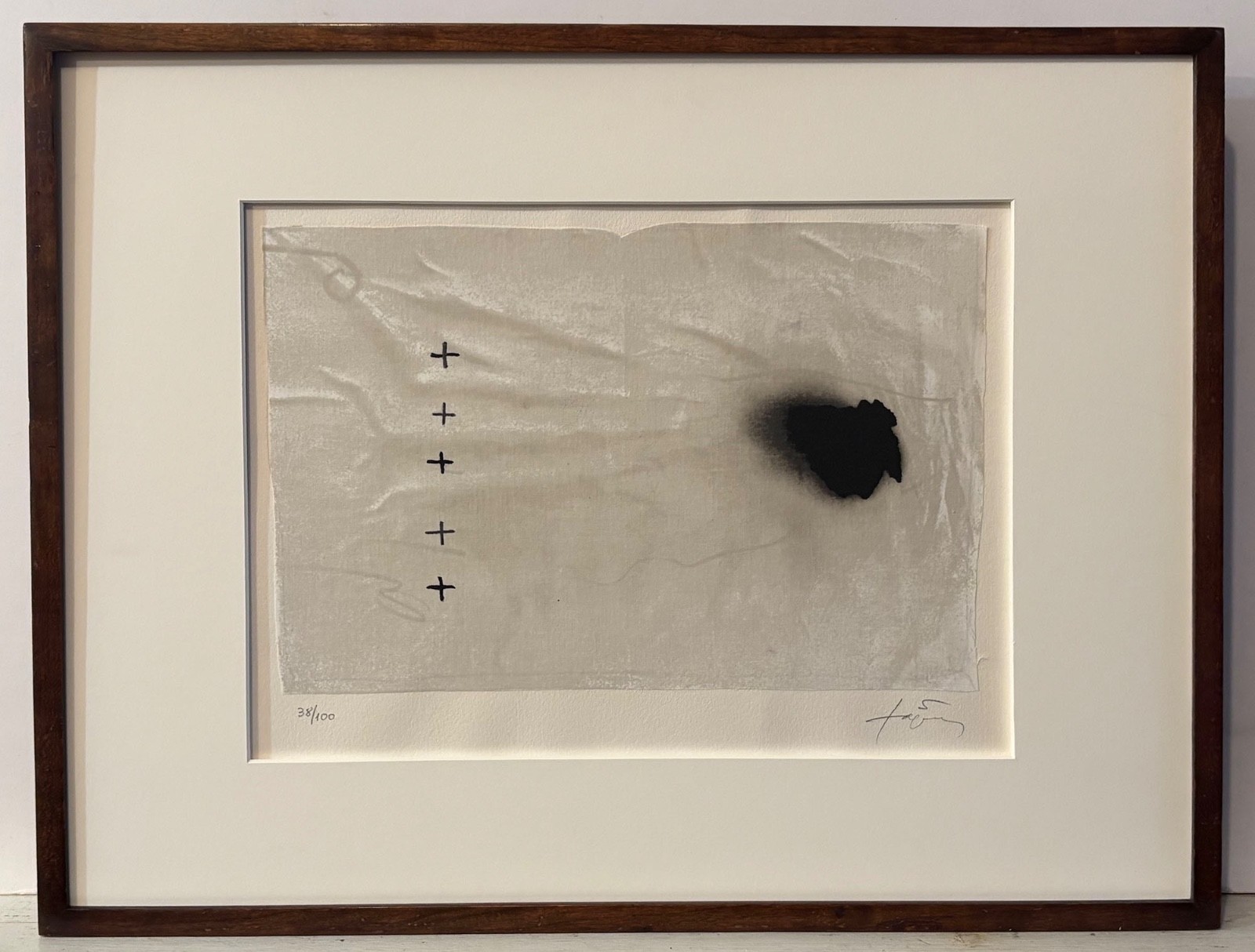 Listed Spanish Artist Antoni Tàpies Original Lithograph Signed Numbered 1981