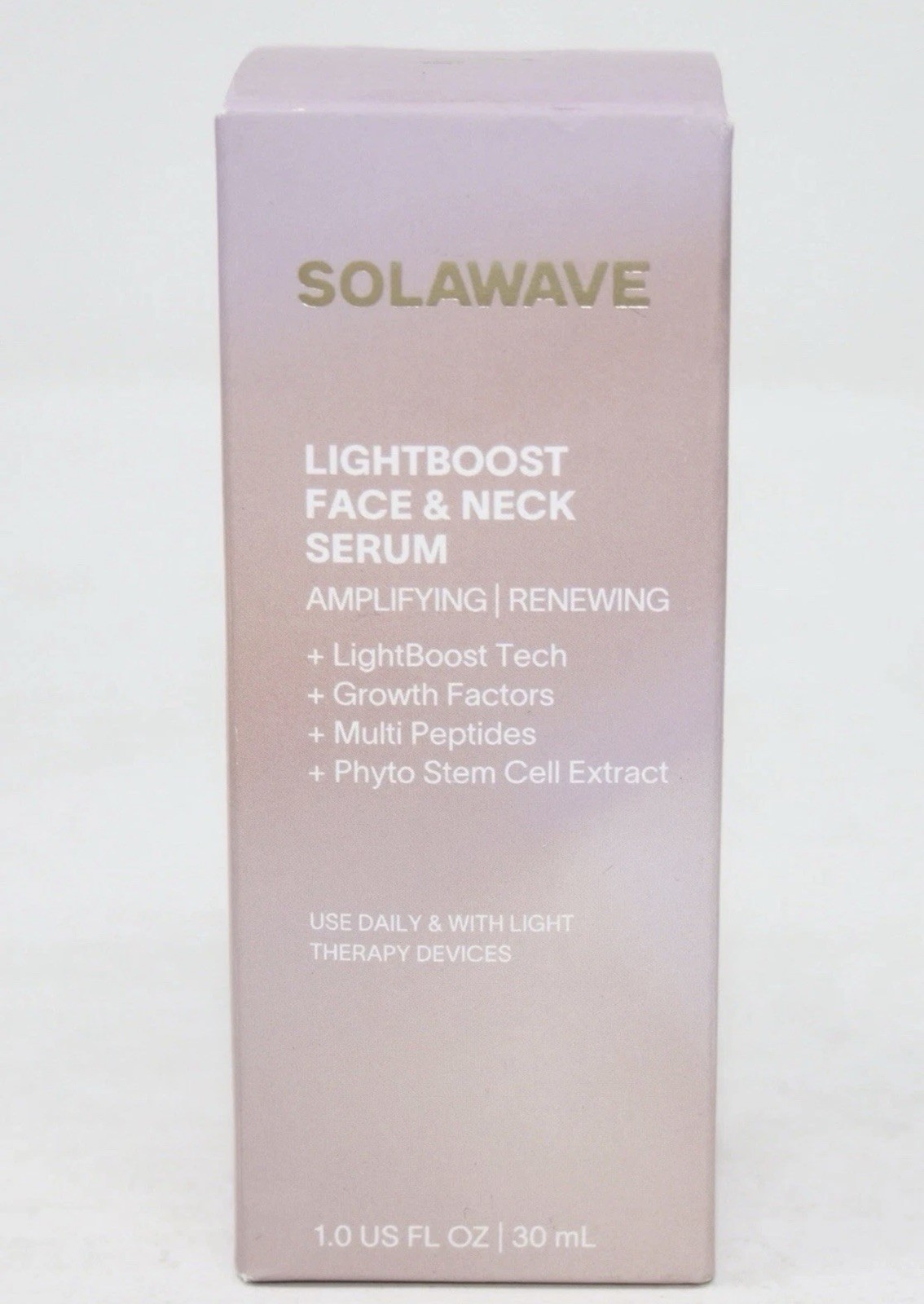 Solawave Lightboost Face & Neck Serum 1.0 Fl Oz/30 Ml. NEW in Box Light Boost Solawave Lightboost Face & Neck Serum 1.0 Fl Oz/30 Ml. NEW in Box Light Boost