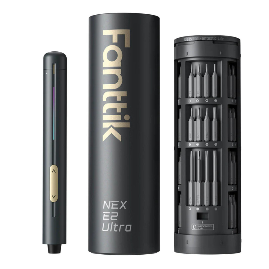Fanttik E2 Ultra Precision Electric Screwdriver - 50 Magnetic Bits, 0.6N.m