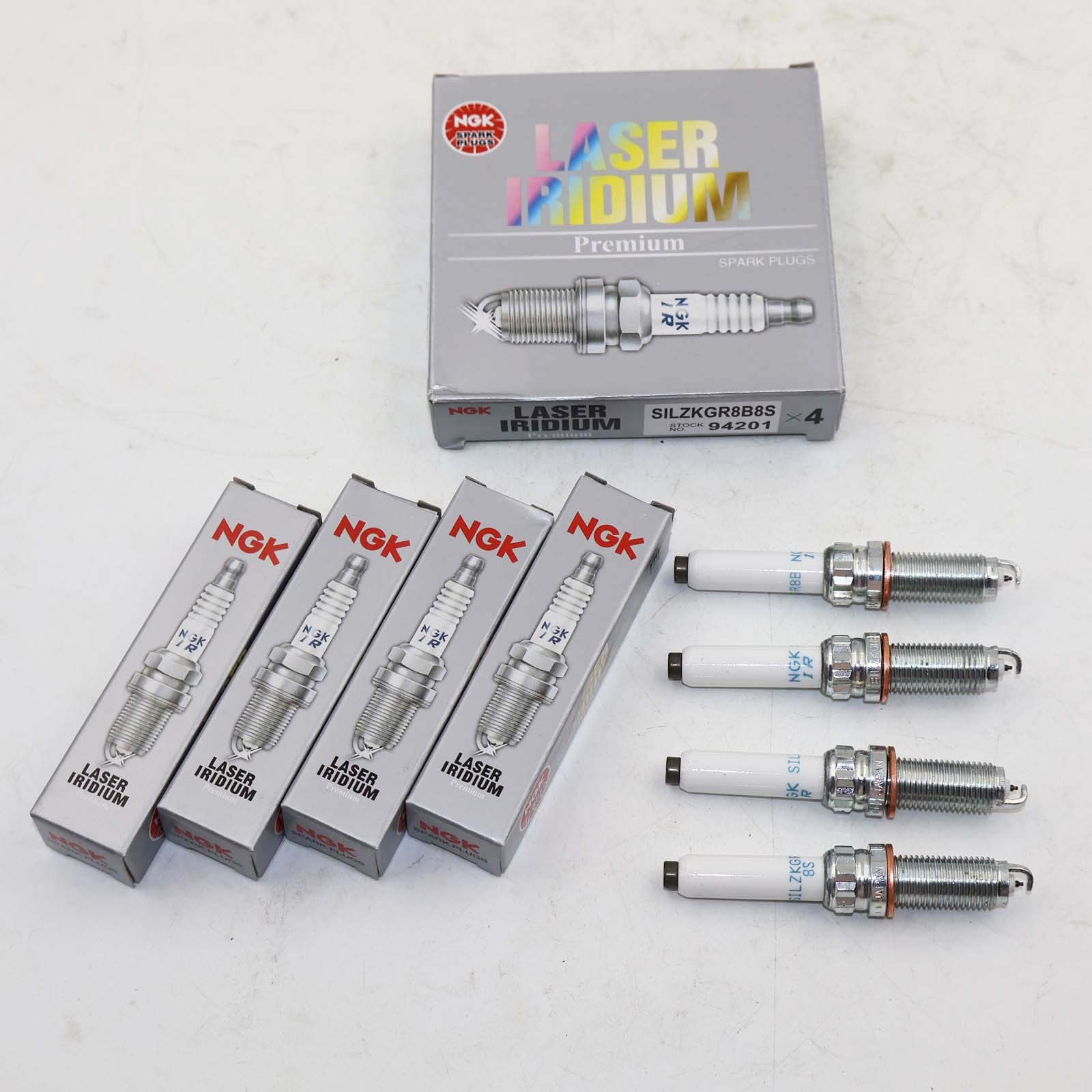4Pcs For NGK For Mini BMW 330 430 530 X1 X3 B48 94201 SILZKGR8B8S Spark Plugs