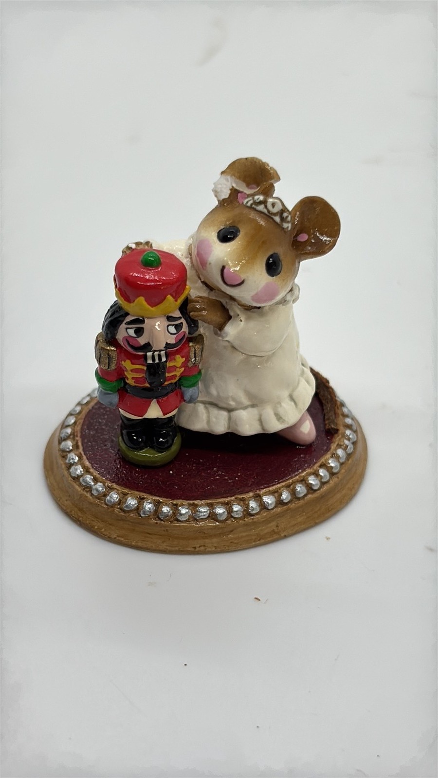Vintage 1991 Wee Forest Folk Donna Petersen Mouse with Nutcracker Figurine Vintage 1991 Wee Forest Folk Donna Petersen Mouse with Nutcracker Figurine