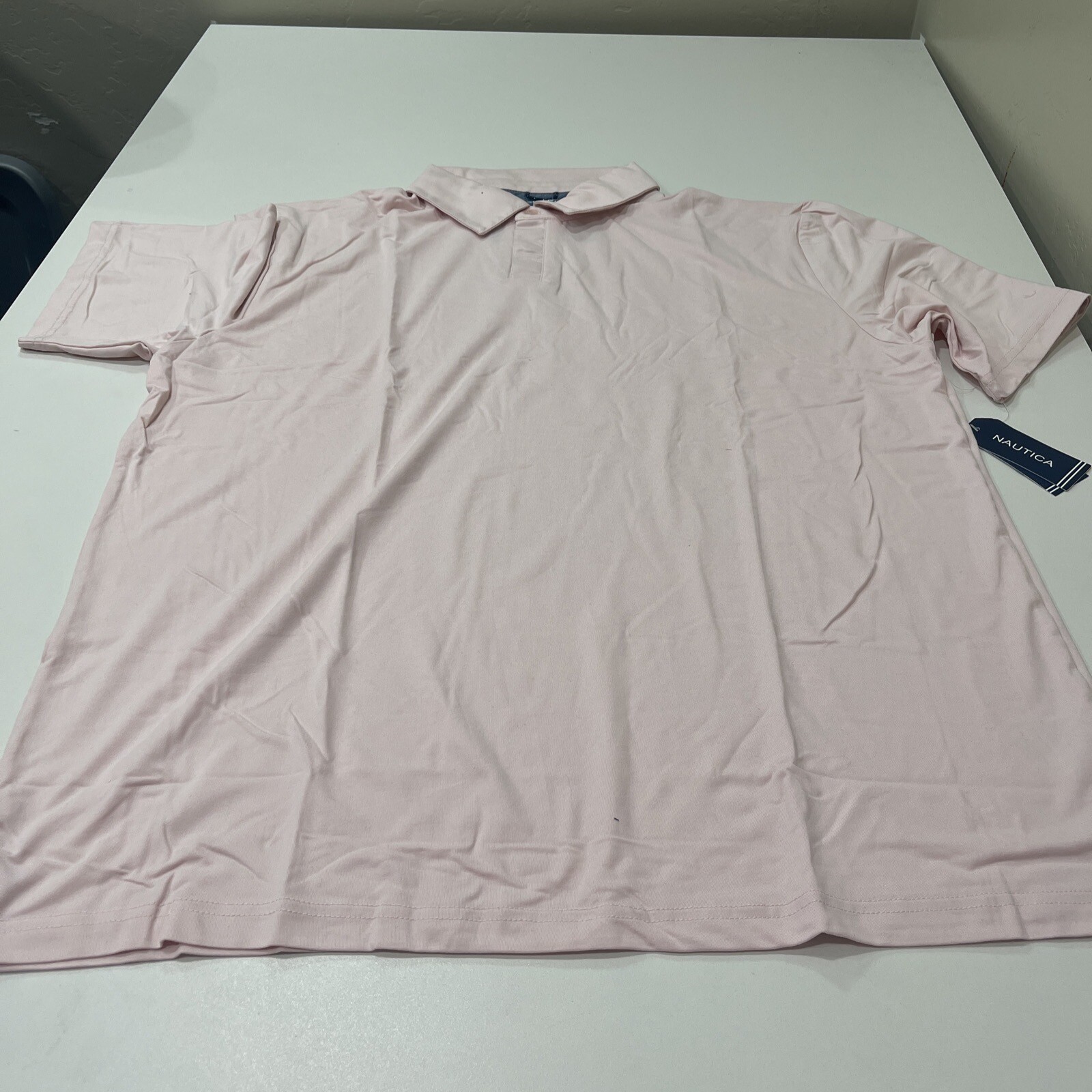 Nautica Men\'s Saltwater Stretch Polo Pink Size L Nautica Men\'s Saltwater Stretch Polo Pink Size L