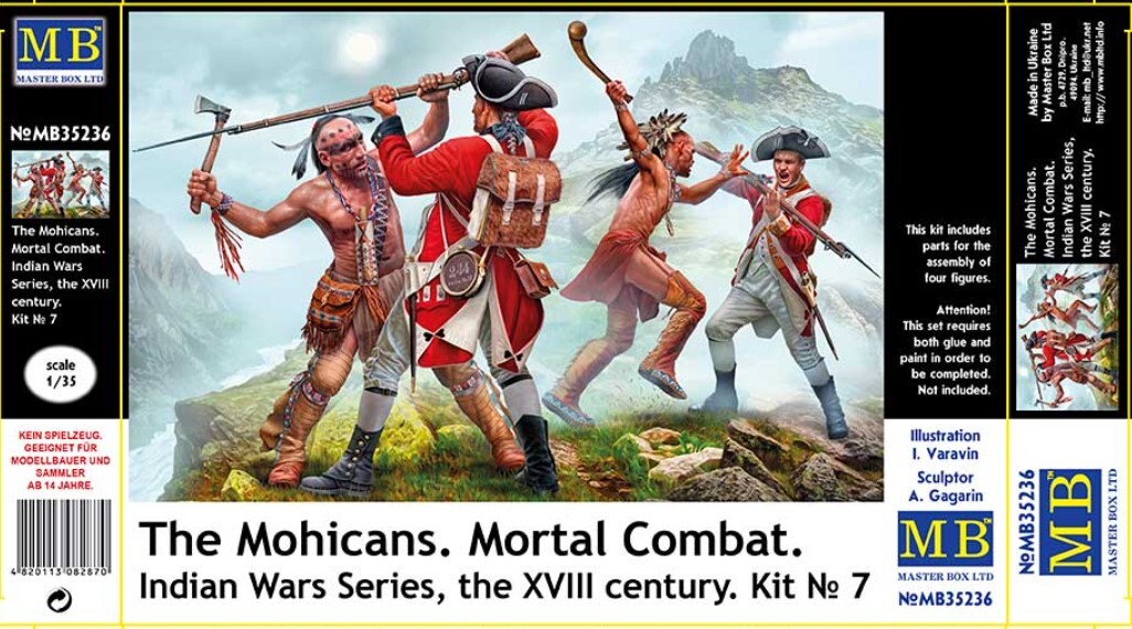 Master Box 35236 The Mohicans. Mortal Combat. Indian Wars Series, the XVIII 1/35