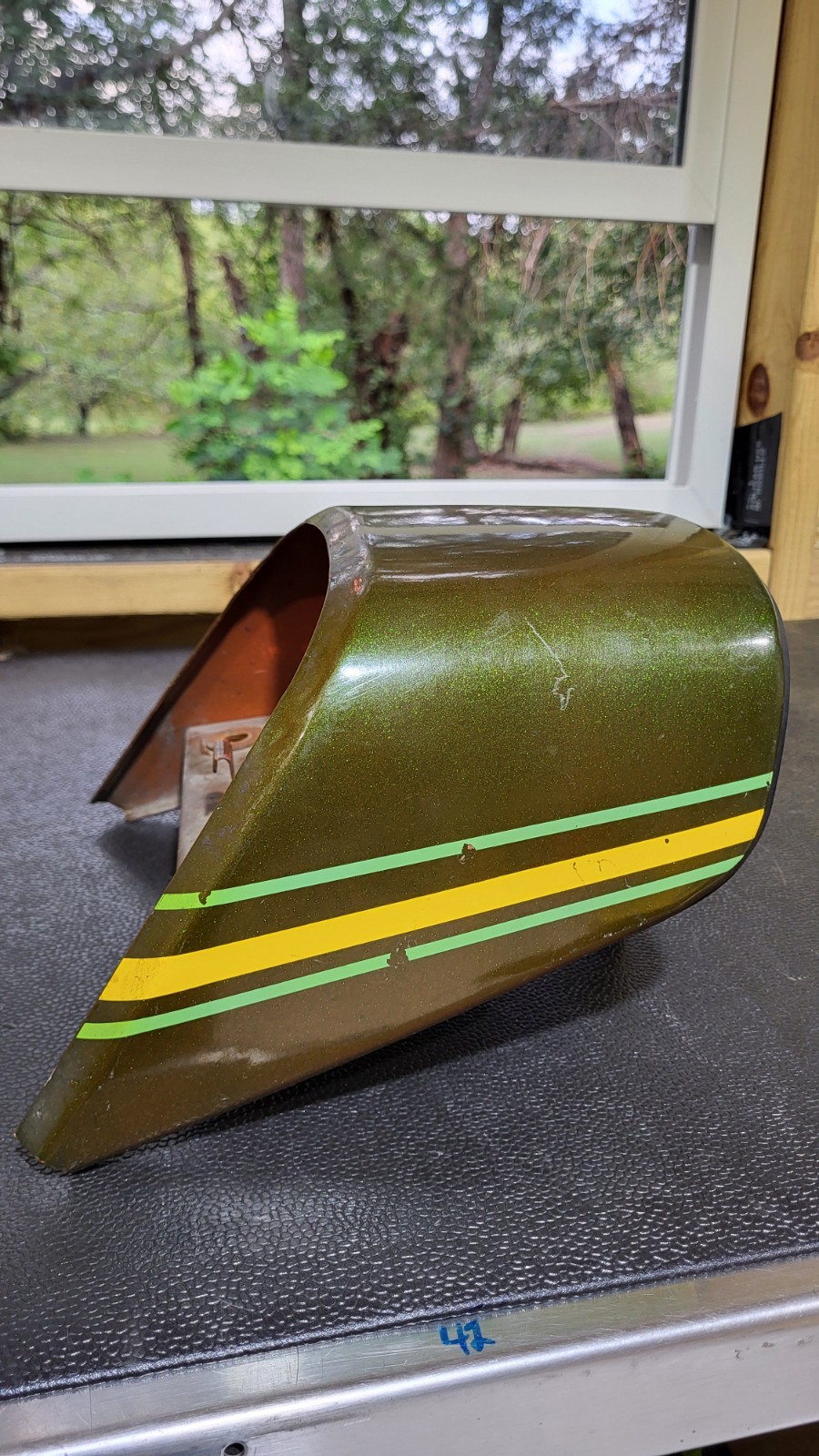 1976 Kawasaki KH400 Tail Section Seat Cowl S3 Triple Rear Tail 1976 Kawasaki KH400 Tail Section Seat Cowl S3 Triple Rear Tail
