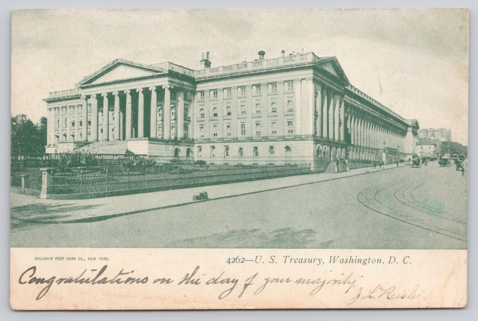 Vintage U.S. Treasury Washington DC Postcard Souvenir Post Card Co. 1910s Vintage U.S. Treasury Washington DC Postcard Souvenir Post Card Co. 1910s