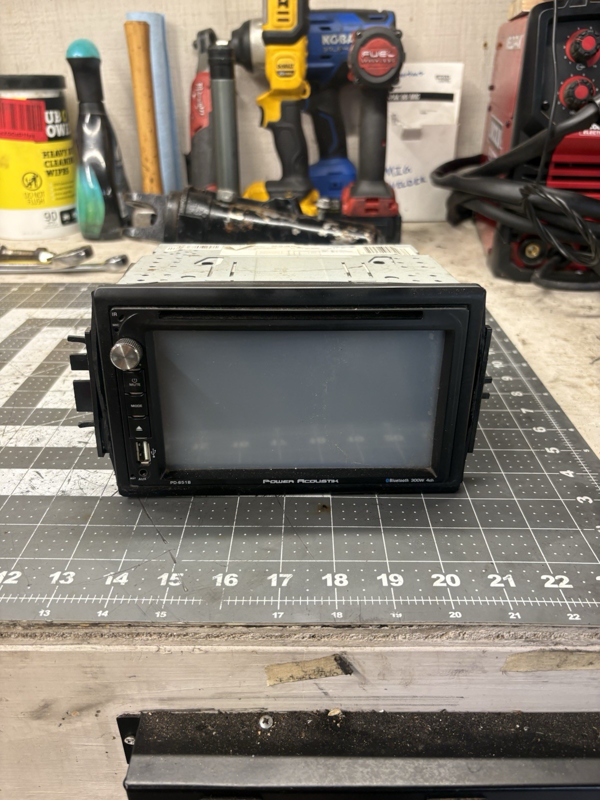 Power Acoustik Double Din Radio Stereo Touch Screen Display Monitor PD-651B