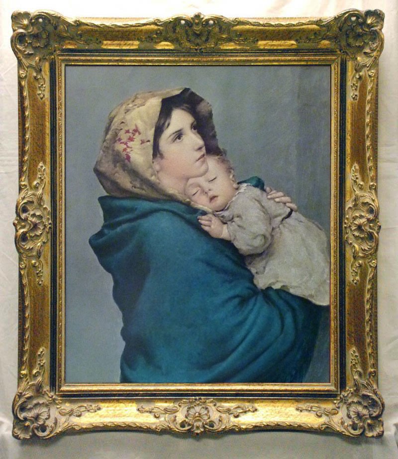 Hand Painted Classical Oil Painting Religious Madonna Child Art Vintage Style Hand Painted Classical Oil Painting Religious Madonna Child Art Vintage Style