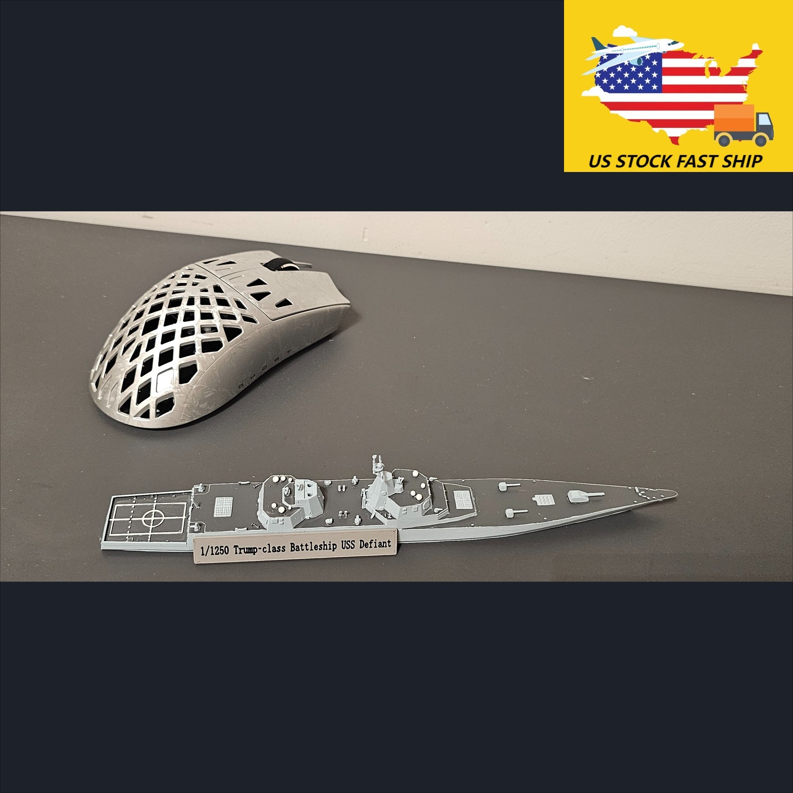1/1250 Scale Trump‑class Battleship USS Defiant 3D Finished Resin Warship Model