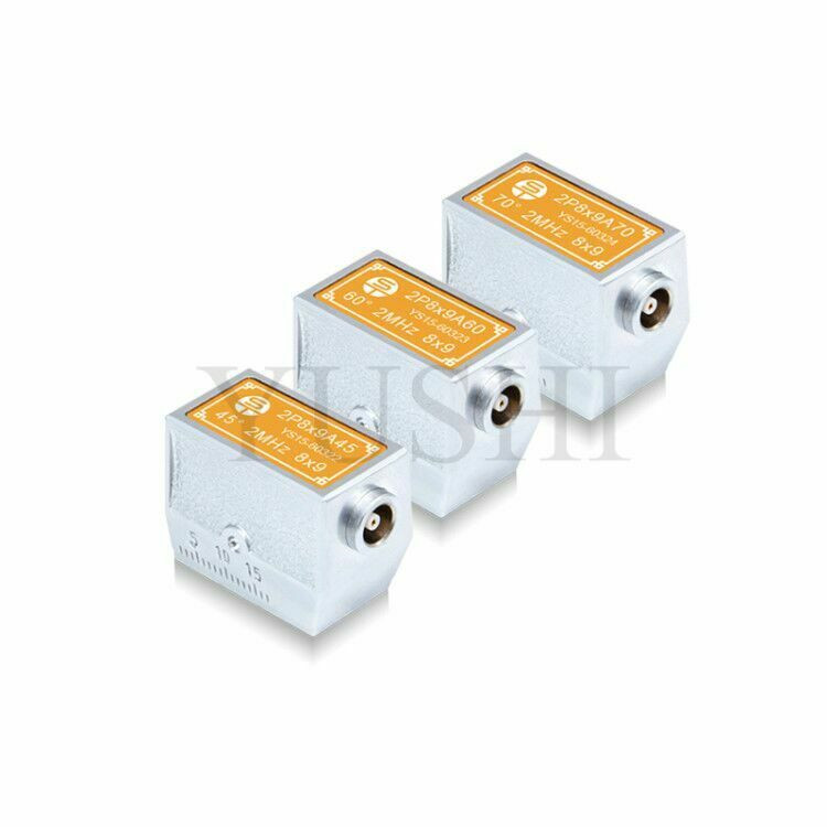YUSHI Ultrasonic Transducer Angle Beam Probe 2MHz 8x9mm 45 60 70 UT Testing YUSHI Ultrasonic Transducer Angle Beam Probe 2MHz 8x9mm 45 60 70 UT Testing