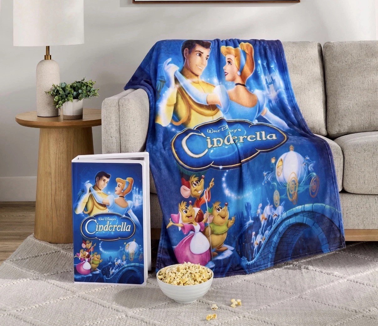 Disney Cinderella VHS Boxed Silk Touch Throw Blanket 50\ Disney Cinderella VHS Boxed Silk Touch Throw Blanket 50\