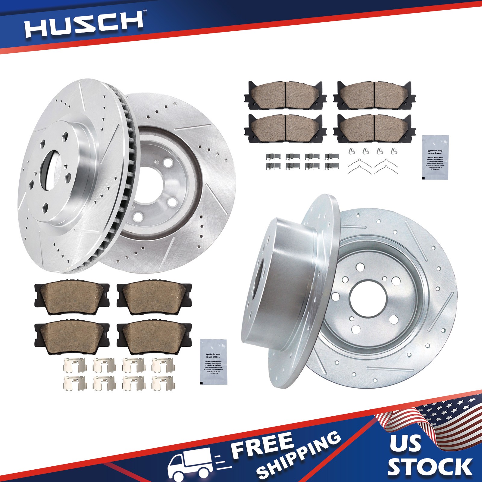 Front Rear Rotors Pads for 2009 2010 Pontiac Vibe AWD Wagon 4-Door Front Rear Rotors Pads for 2009 2010 Pontiac Vibe AWD Wagon 4-Door