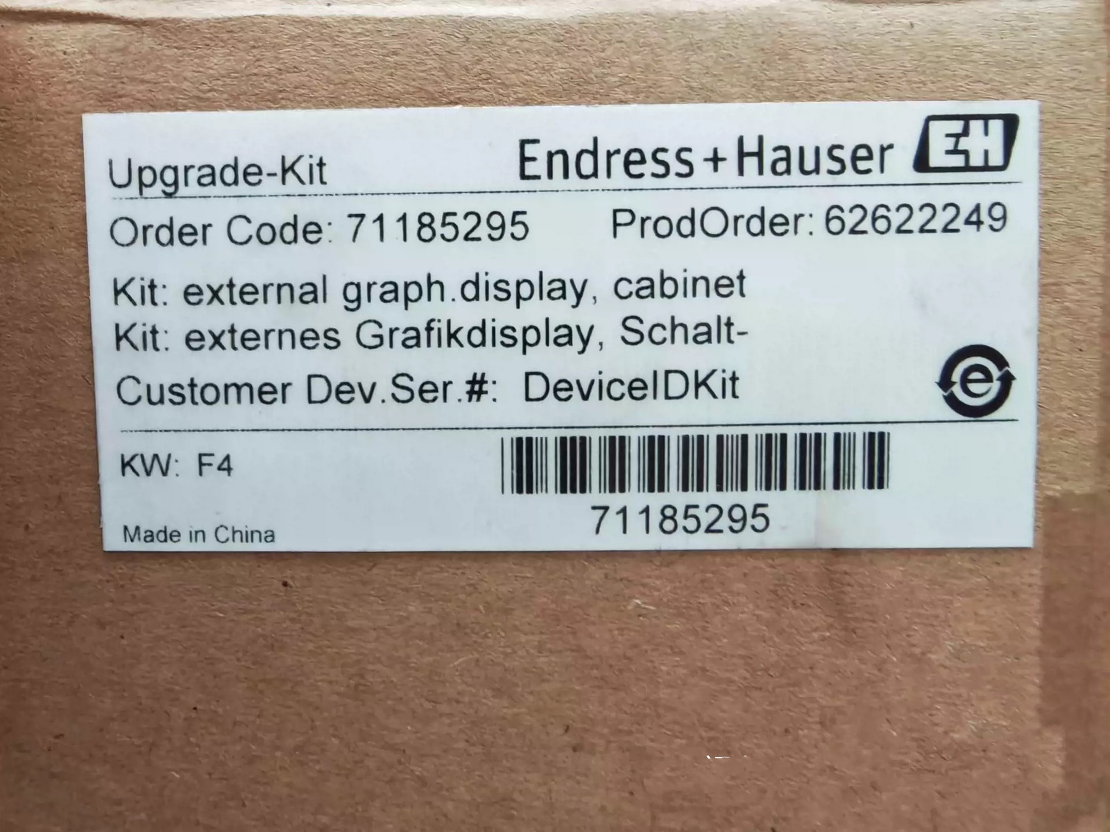 Endress+Hauser 71185295 Display Unit