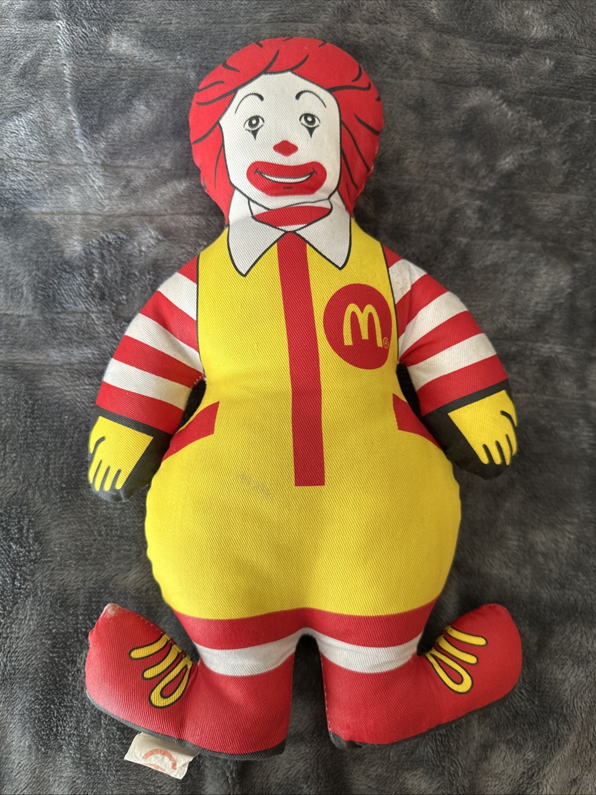 VINTAGE 1984 RONALD MCDONALD CLOWN PLUSH STUFFED PILLOW TOY WHIMSICAL FUN WOW