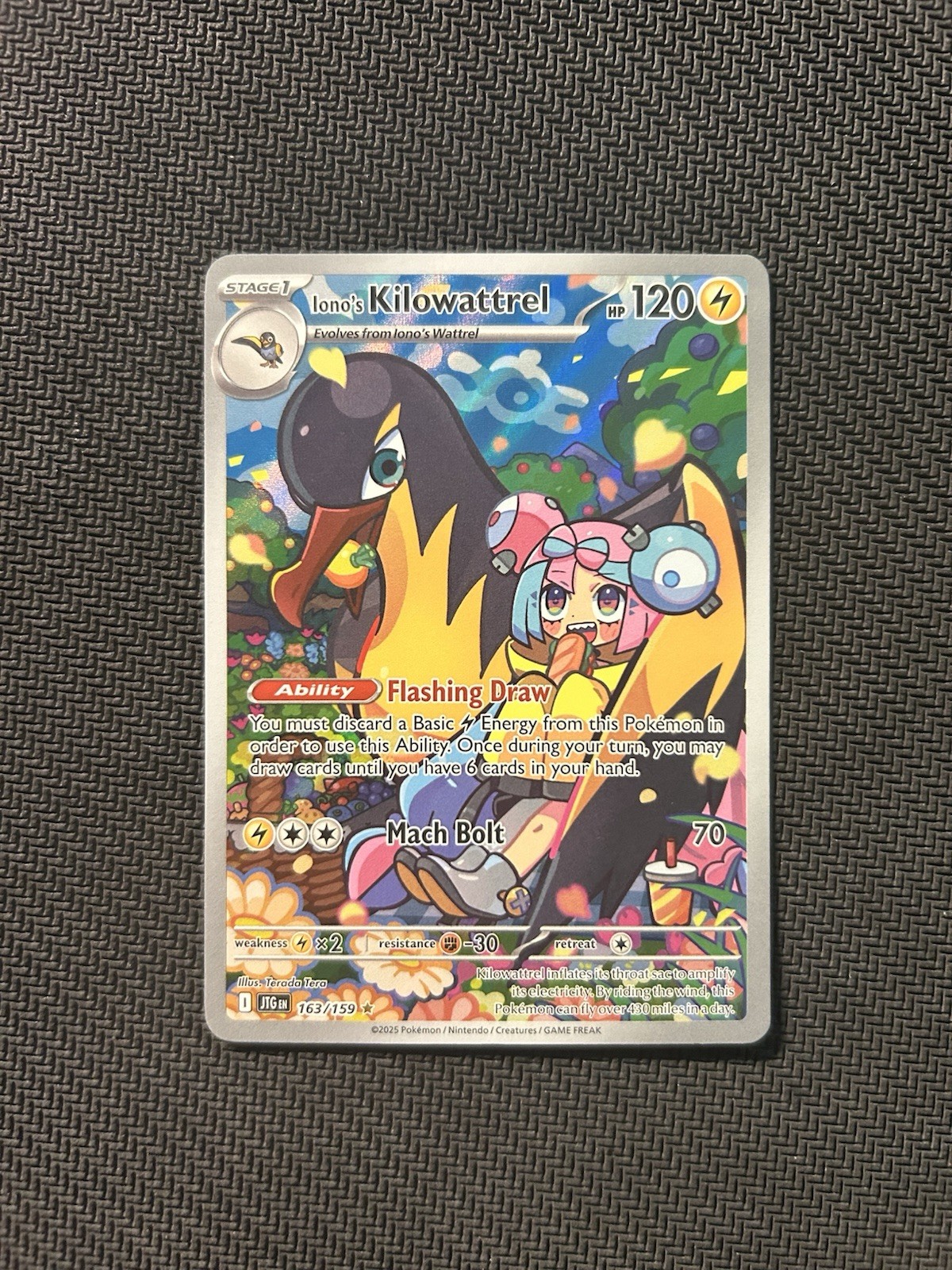 Pokemon TCG Iono\'s Kilowattrel 163/159 NM Condition See Description Pokemon TCG Iono\'s Kilowattrel 163/159 NM Condition See Description
