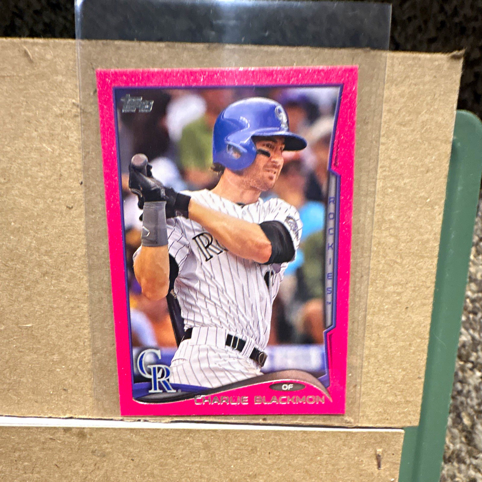 Topps 2014 Topps Mini Charlie Blackmon #20 Pink BCA Parallel 6/25 Rockies Topps 2014 Topps Mini Charlie Blackmon #20 Pink BCA Parallel 6/25 Rockies