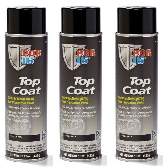 Por-15 45918 Top Coat Chassis Black 14 oz. Aerosol Spray Can (3 Pack) Por-15 45918 Top Coat Chassis Black 14 oz. Aerosol Spray Can (3 Pack)