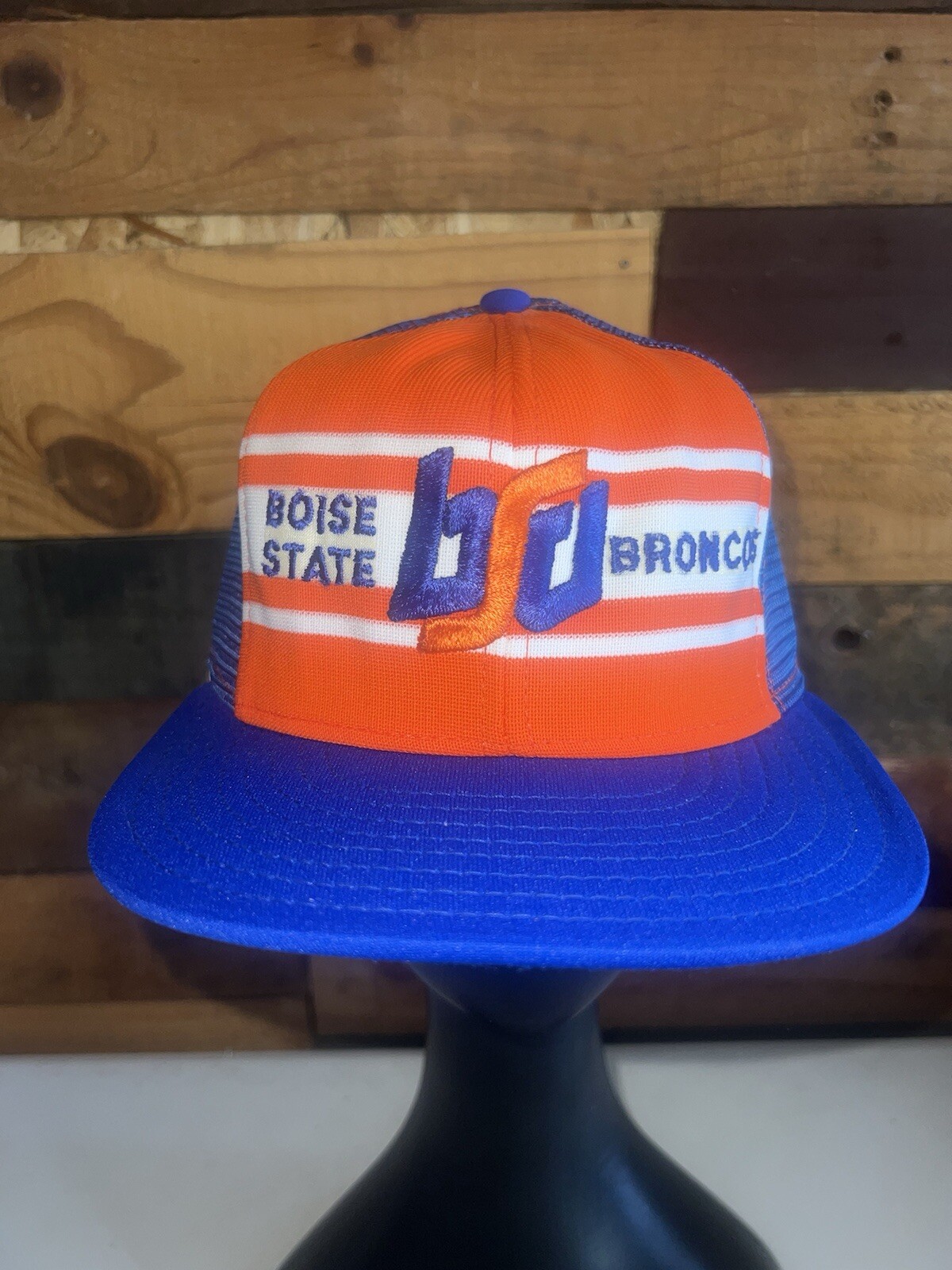 Vintage Boise State Broncos NCAA College Orange Hat AJD The Professional Small