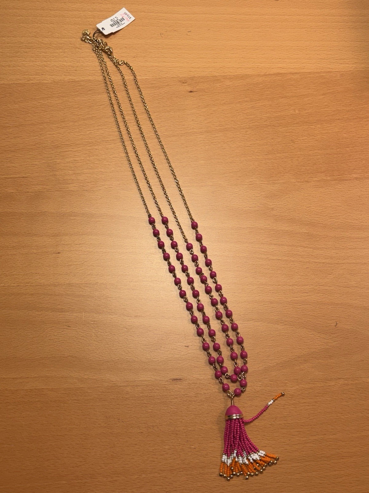 Talbots Hot Pink Women’s Beaded Statement Necklace New With Tags Talbots Hot Pink Women’s Beaded Statement Necklace New With Tags