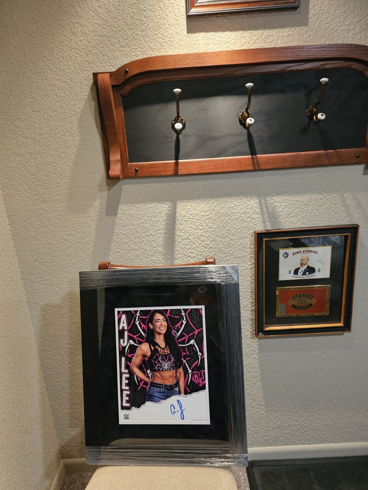 A.J. Lee WWE Diva Handsigned Photo 19x24 Custom Framed Double Suede WWE Cert. A.J. Lee WWE Diva Handsigned Photo 19x24 Custom Framed Double Suede WWE Cert.