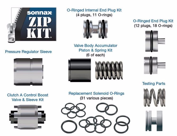 Sonnax Zip Kit ZF6-6R60-ZIP Valve Body Rebuild 6R60 6R80 ZF6HP19/26/32
