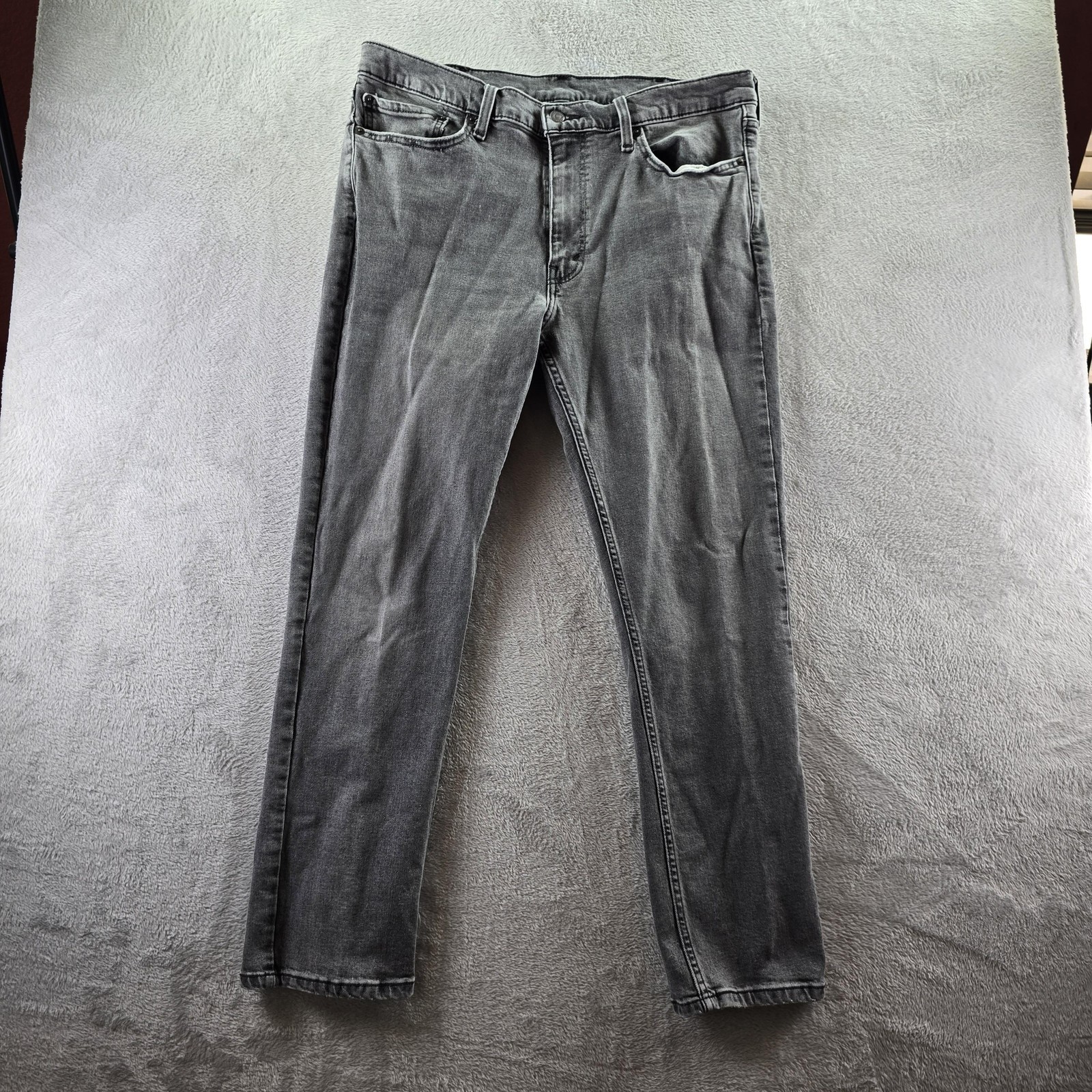 Levi\'s 511 Jeans Mens 38x30 Gray Charcoal Wash Slim Tapered Stretch Denim Pants